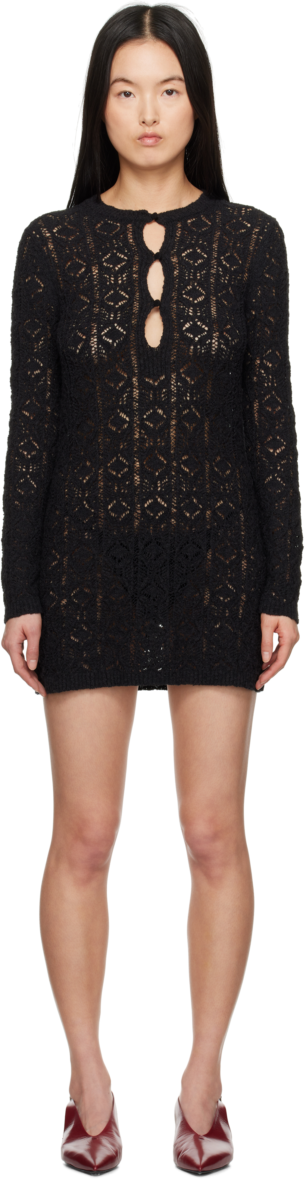 ワンピース Loulou Studio DRESS (EVAN BLACK) Black Evan Minidress by Loulou de Saison on Sale