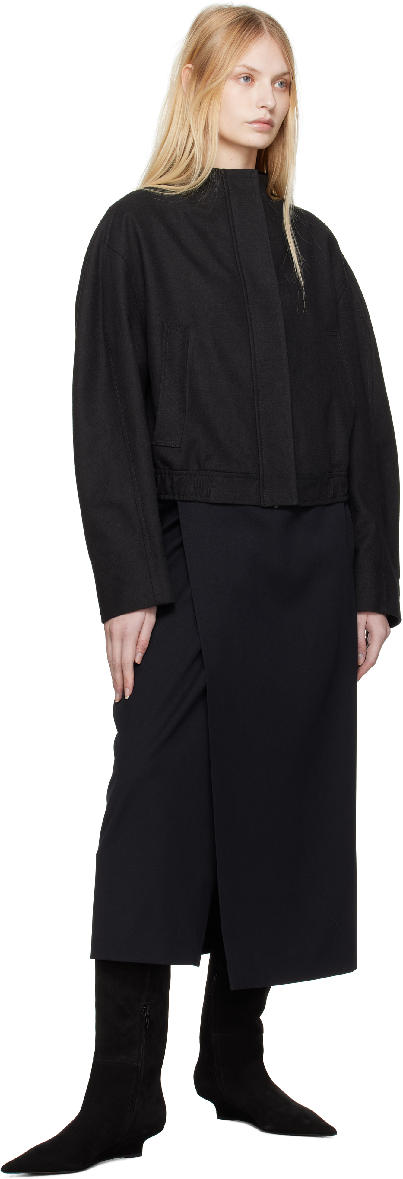 Loulou Studio Black Bago Jacket In Black
