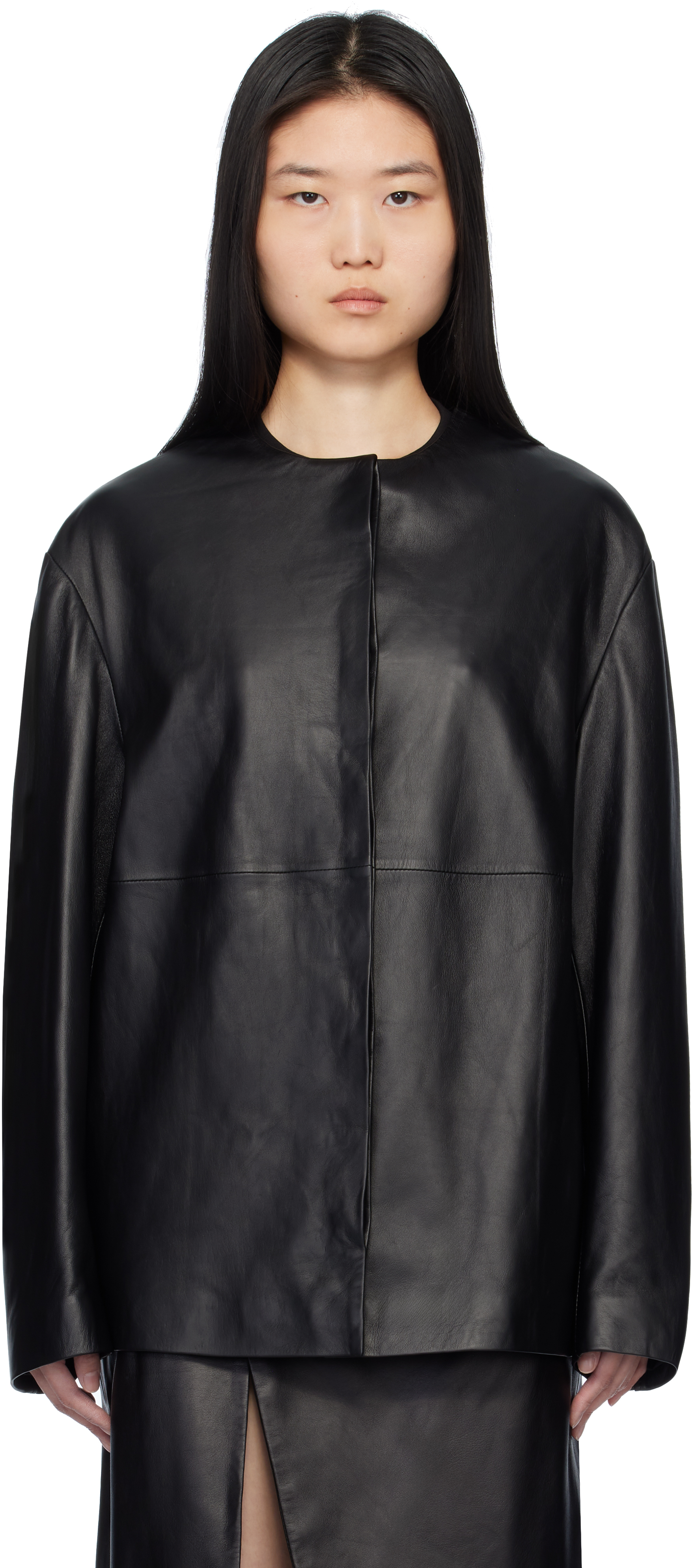 Black Atalia Leather Jacket