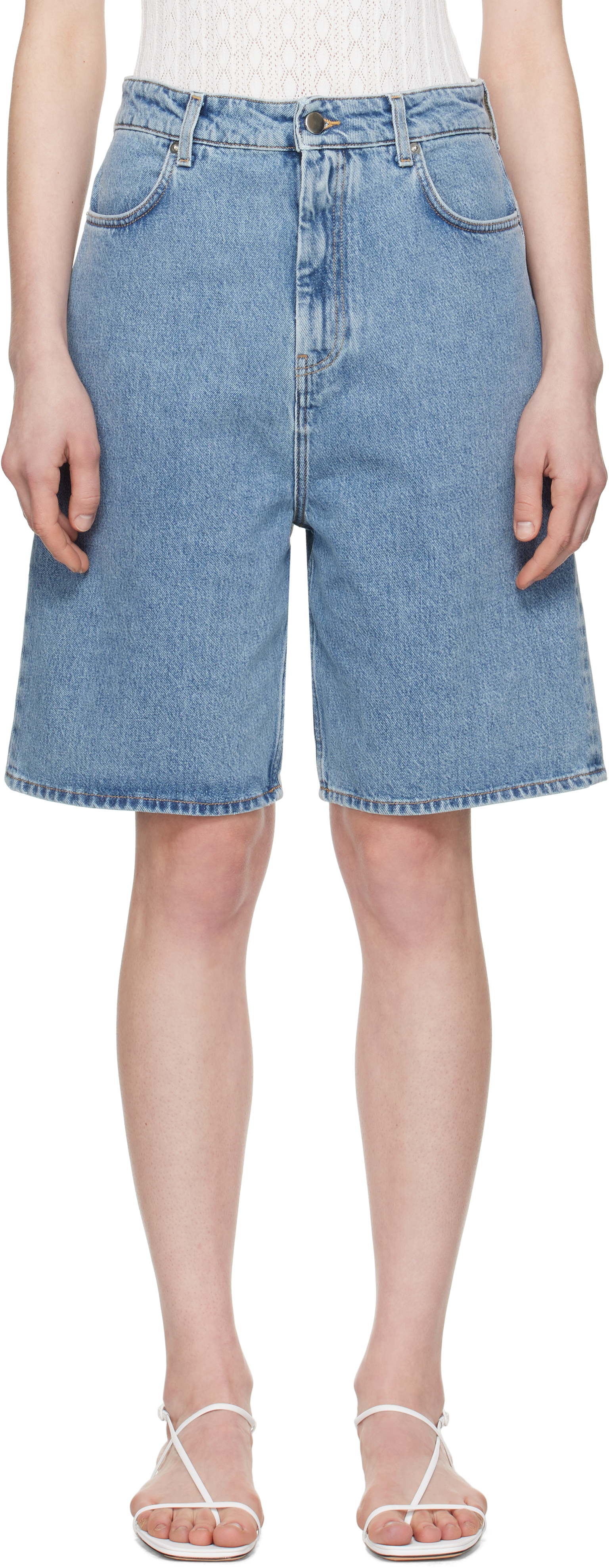ショートパンツ LouLou De Saison 'Isu' bermuda shorts LOULOU DE SAISON Isu Organic Cotton Denim Shorts | Nordstrom