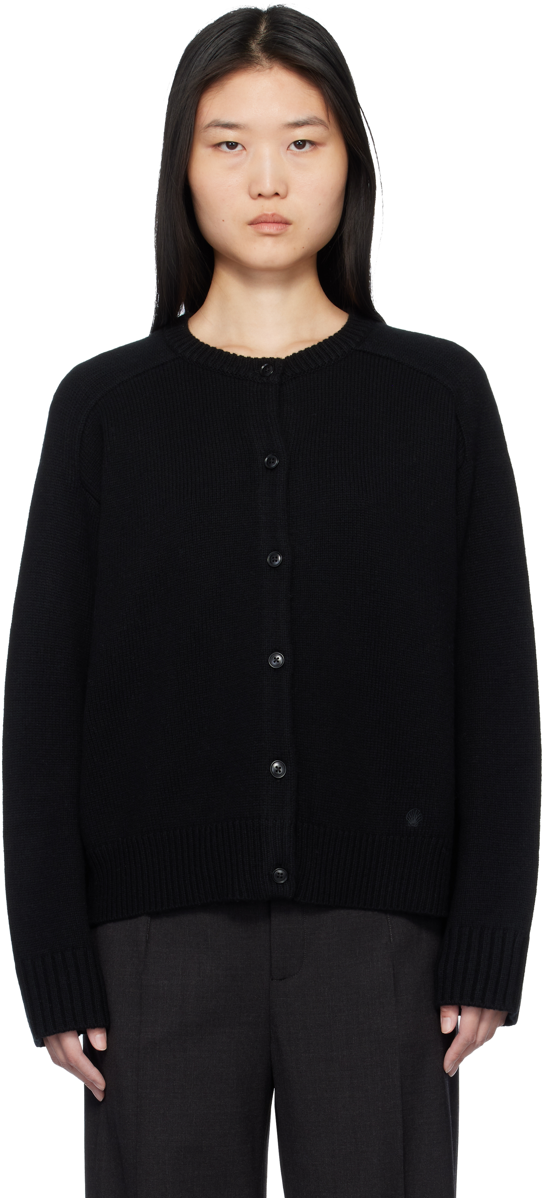 Shop Loulou Studio Black Aidar Cardigan