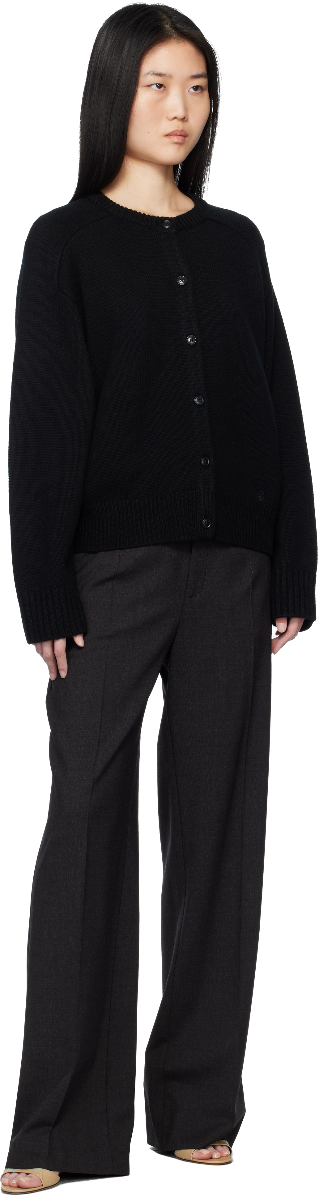 Shop Loulou Studio Black Aidar Cardigan