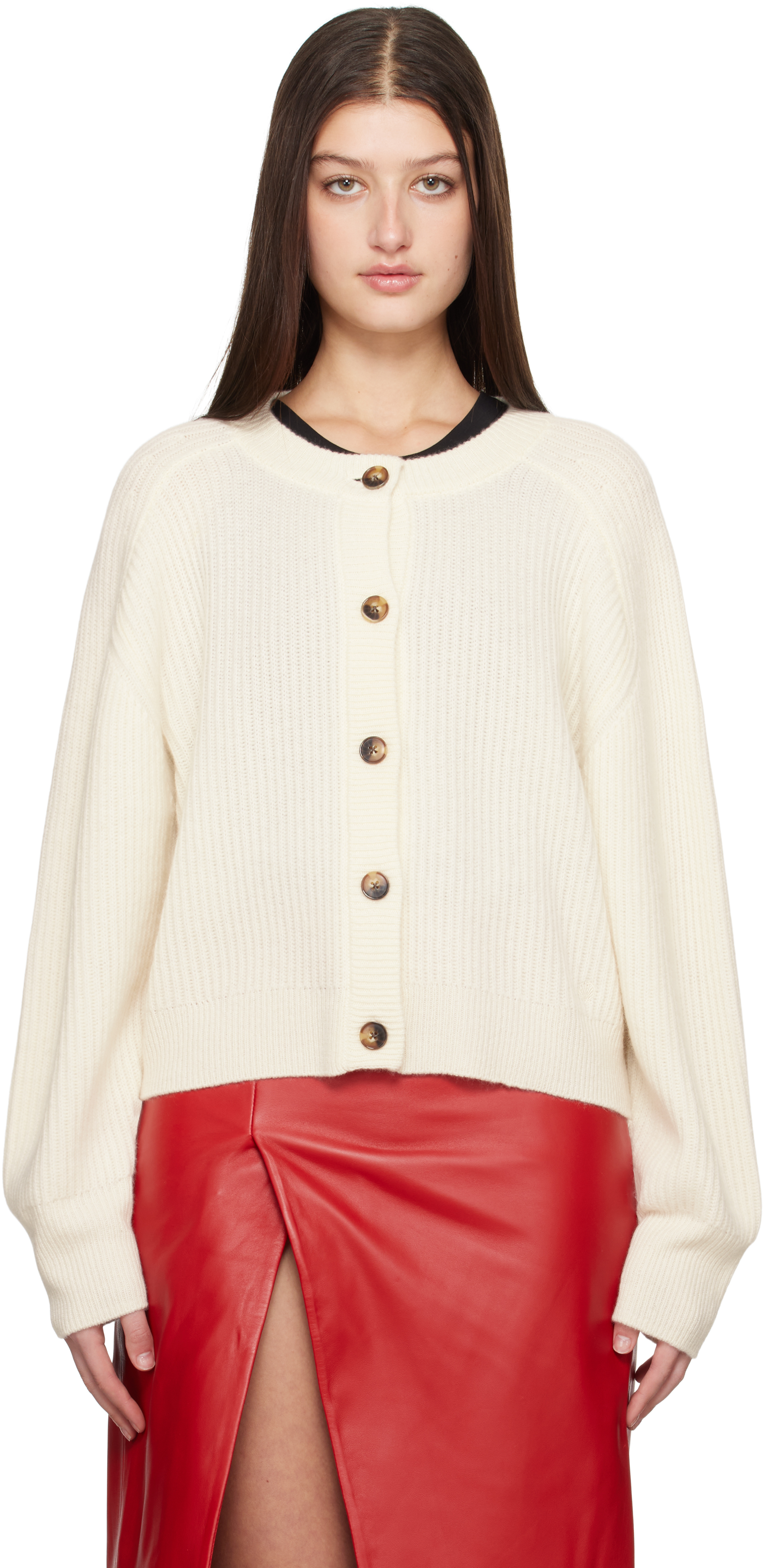 Loulou Studio Off-white Oversized Cardigan In Ivory