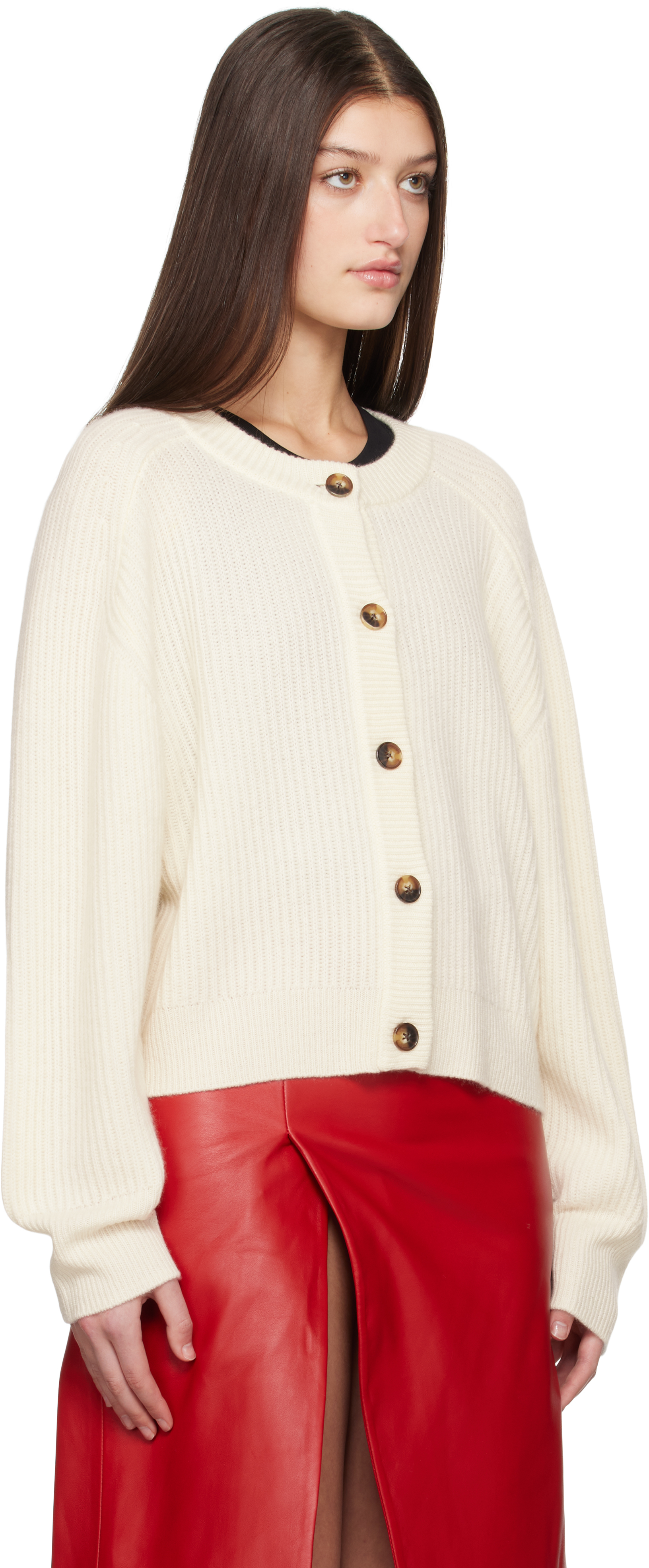 Loulou Studio Off-white Oversized Cardigan In Ivory