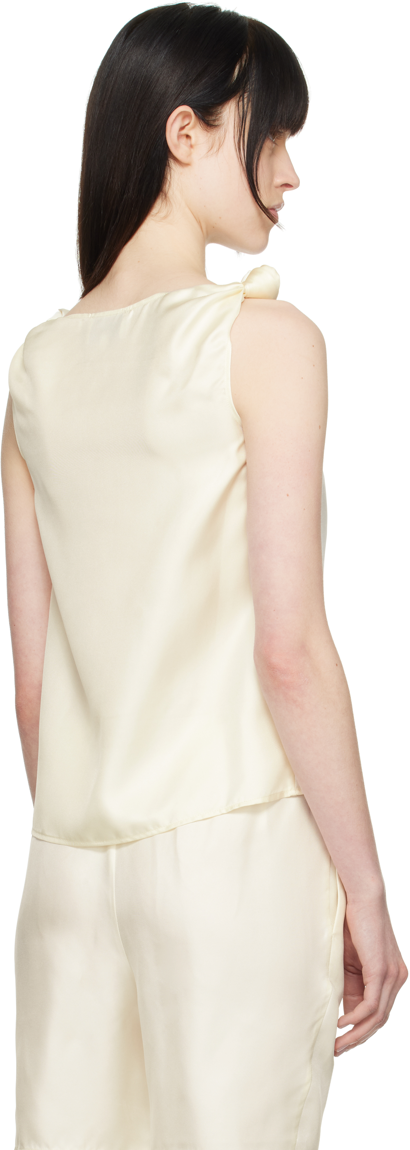 Shop Loulou Studio Off-white Remy Tank Top In Soft Vanilla