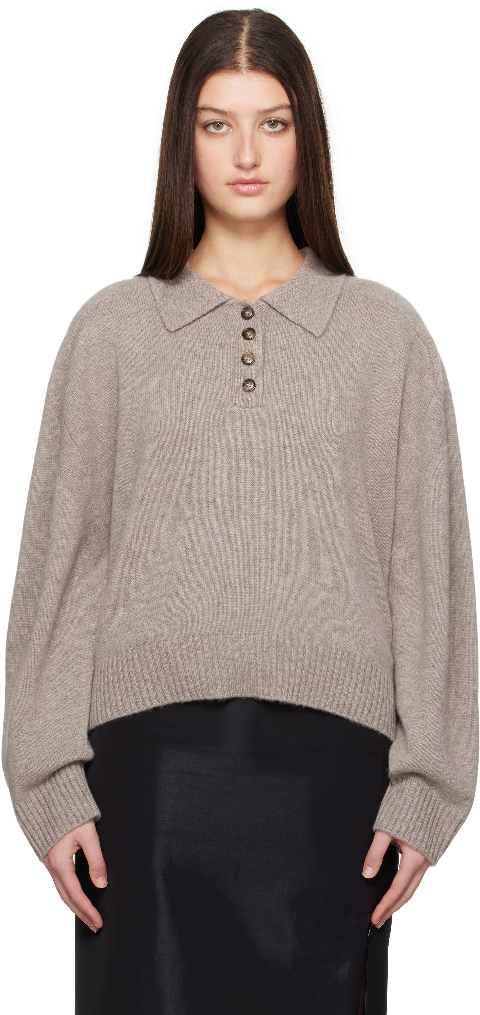 LOULOU STUDIO TAUPE HOMERE POLO