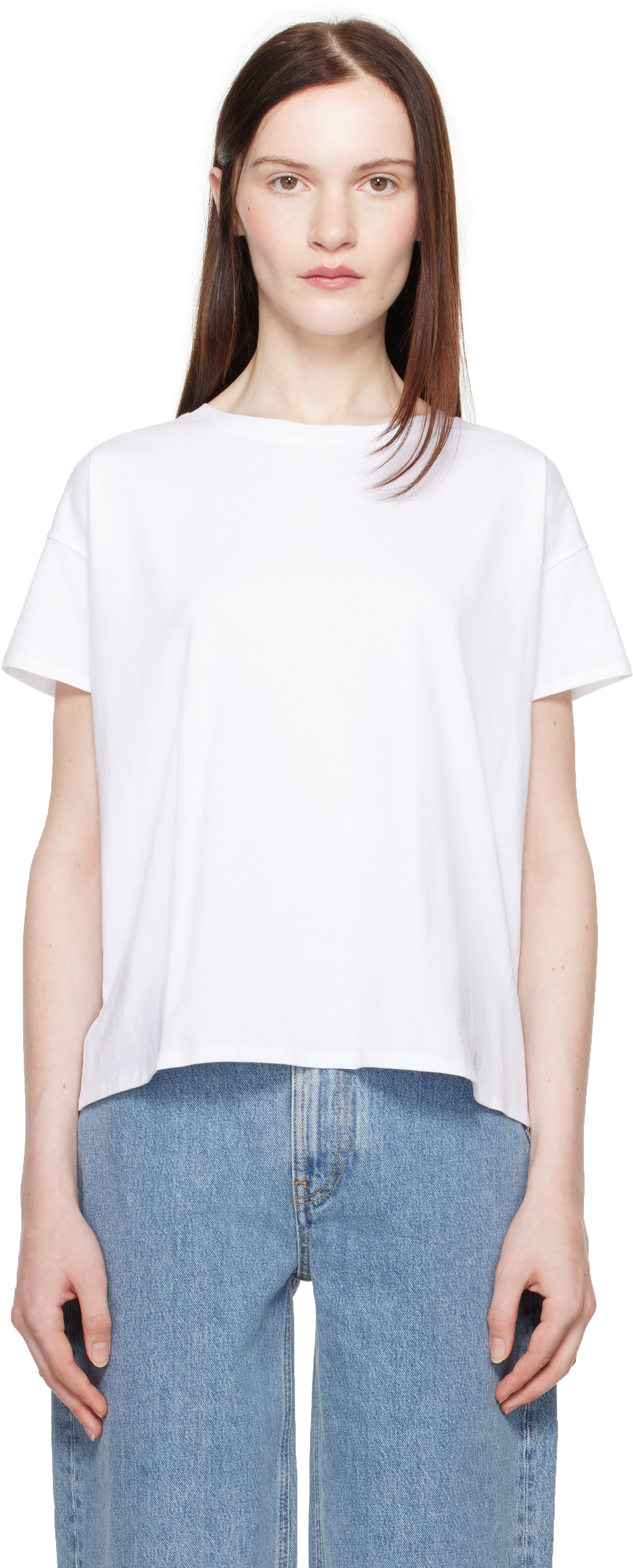 Tシャツ・カットソー Loulou Studio T-shirts White LOULOU STUDIO - Telanto T-shirt in boxy fit – NEW TAKE FIVE