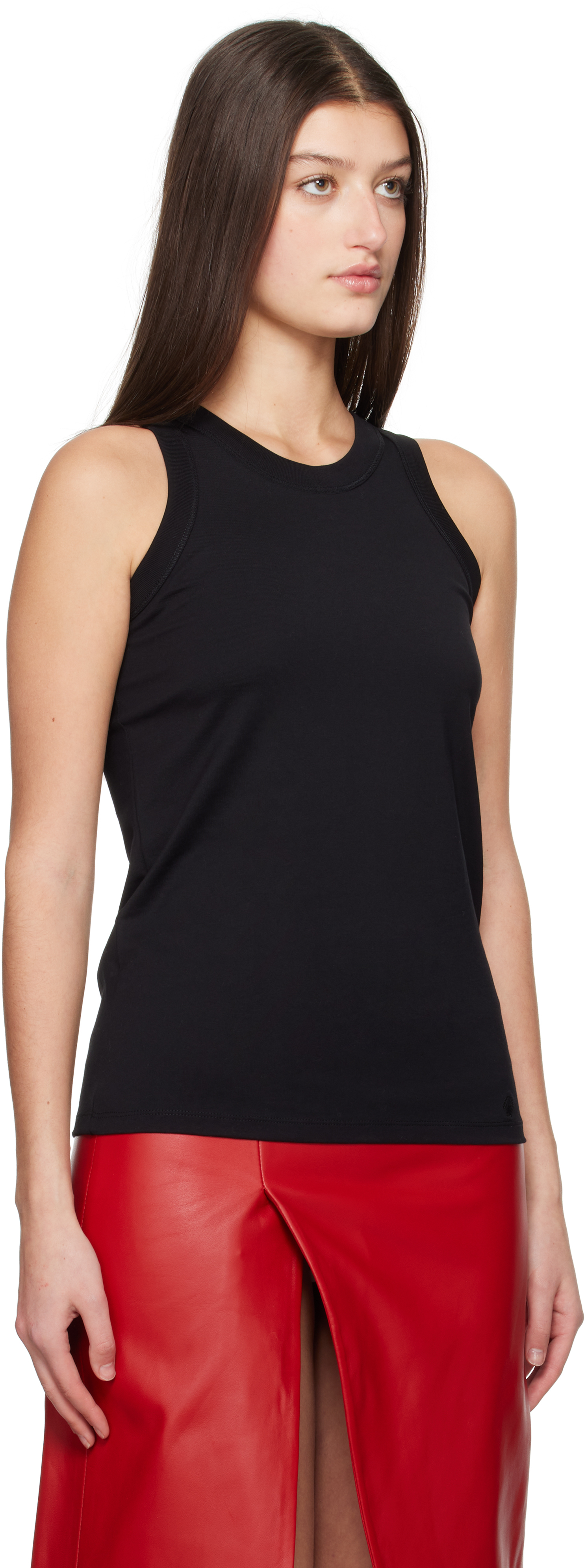 LOULOU STUDIO BLACK POSO TANK TOP