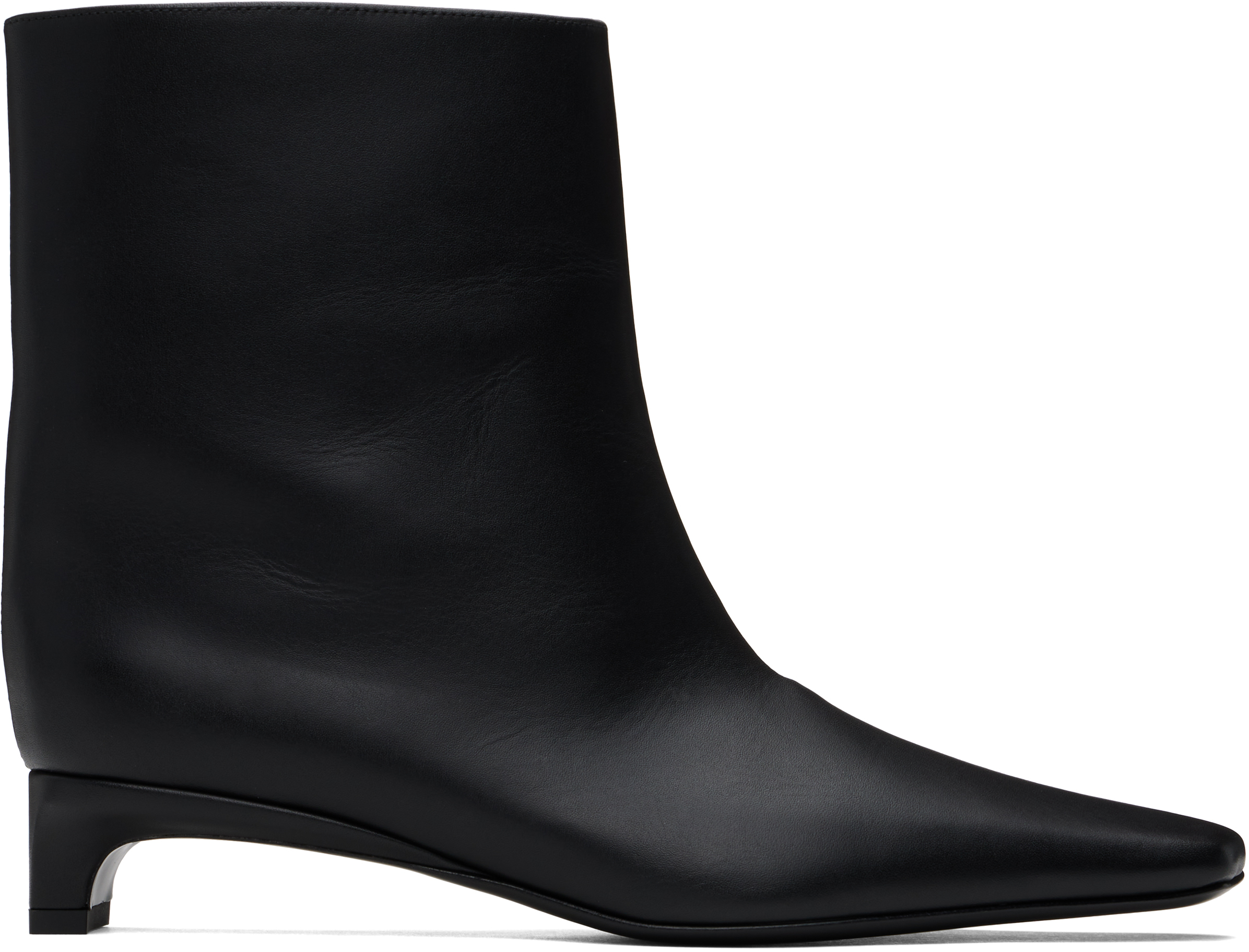 Black Celine Leather Ankle Boots