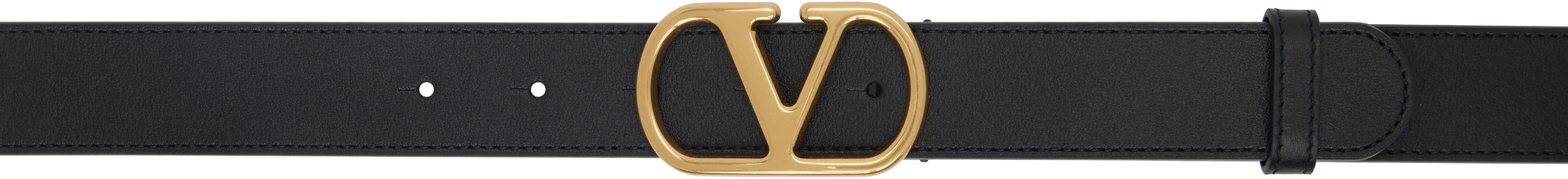 Black VLogo Signature Belt