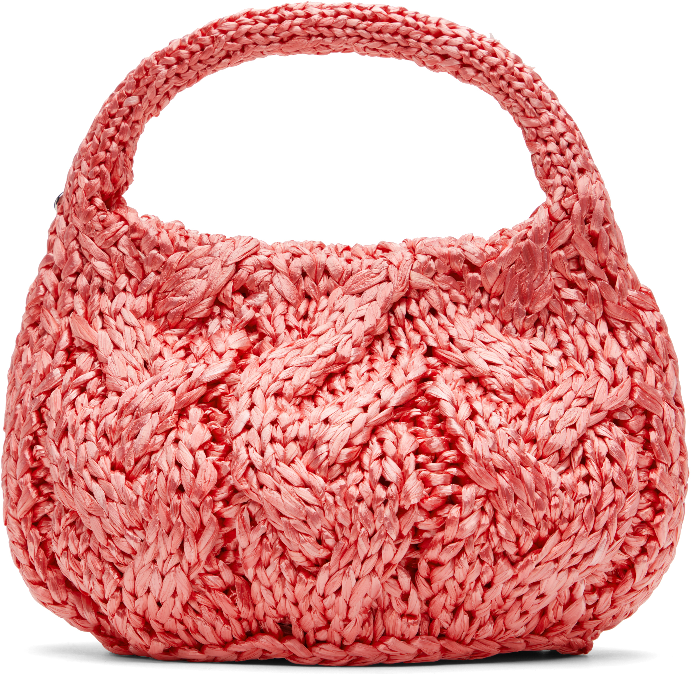 Gunmetal Small Cable Knit Bag