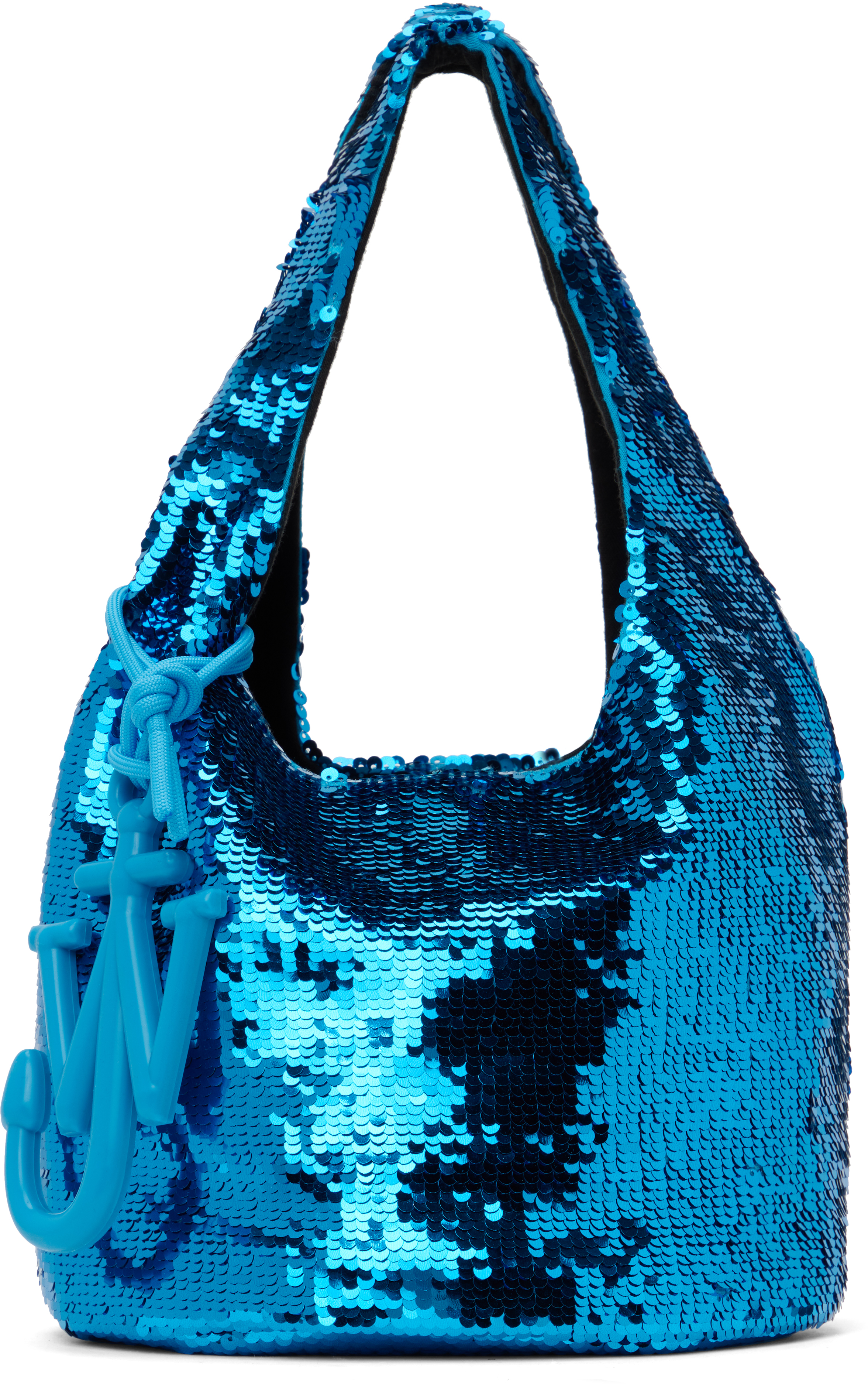 Blue Mini Sequin Shopper Bag