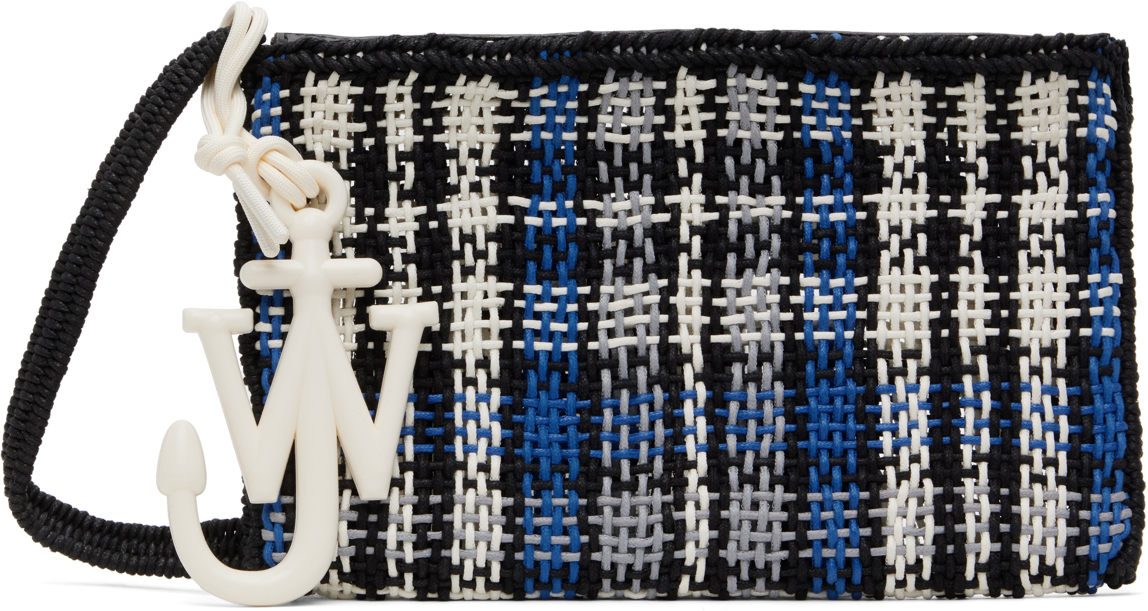 Blue & Black Checked Market Bag