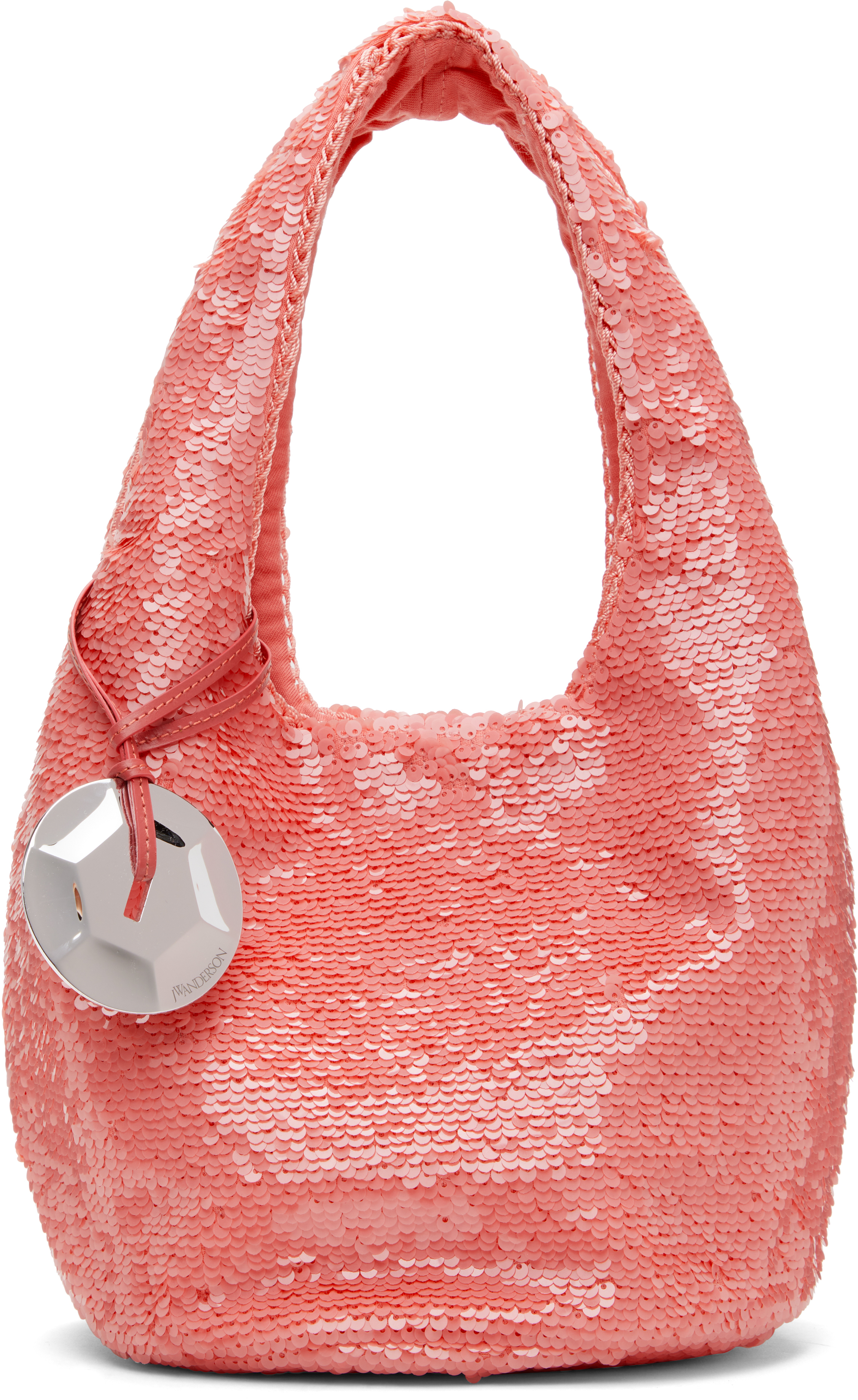 【関税込み】JW Anderson ピンク ミニ Sequin Shopper バッグ Pink Mini Sequin Shopper Bag by JW Anderson on Sale