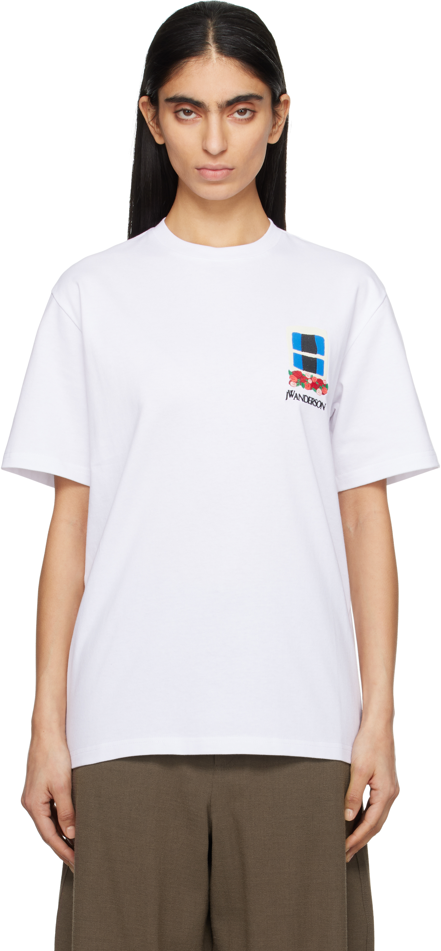 White Window Embroidered T-shirt