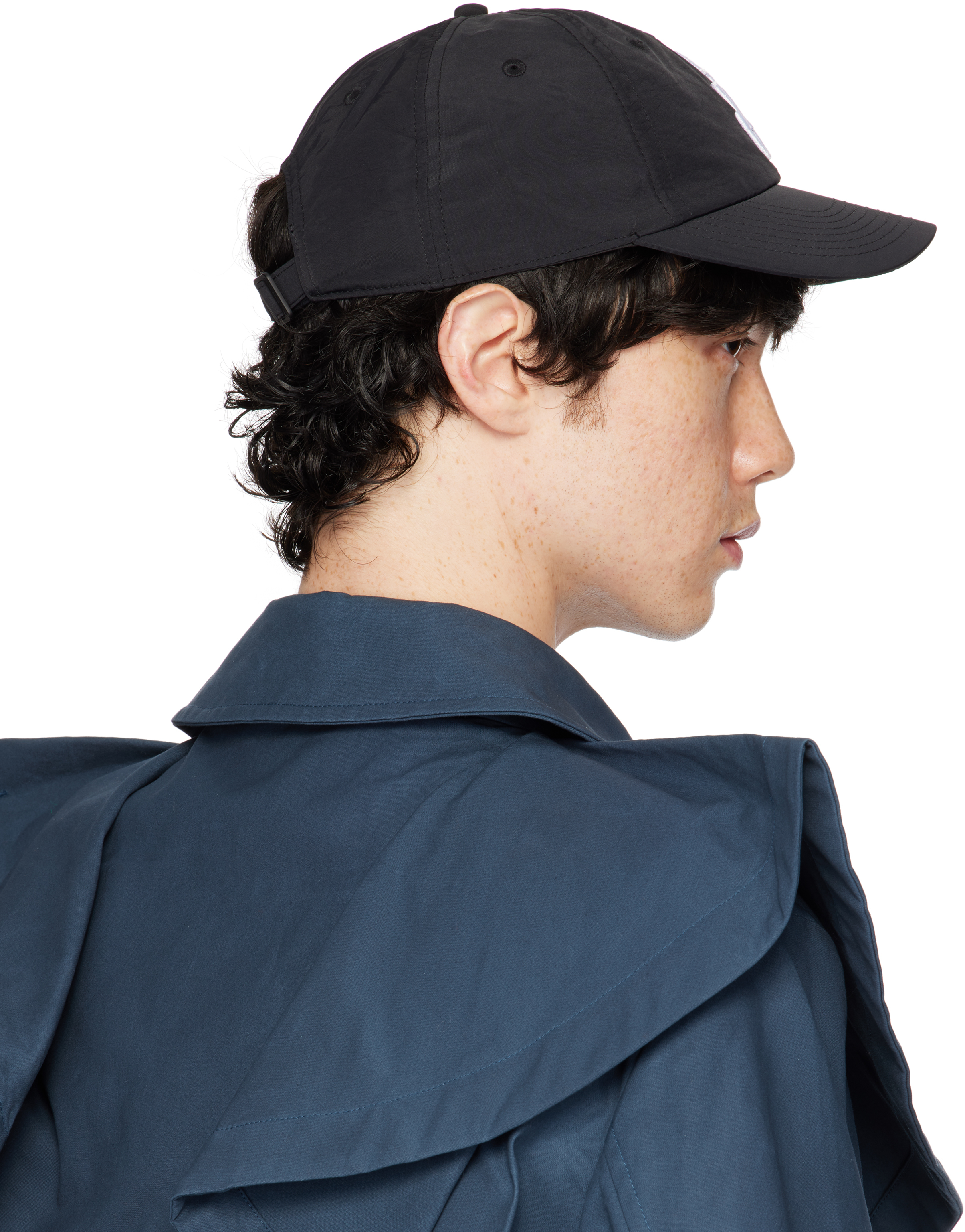 JW ANDERSON BLACK ANCHOR LOGO BASEBALL CAP 