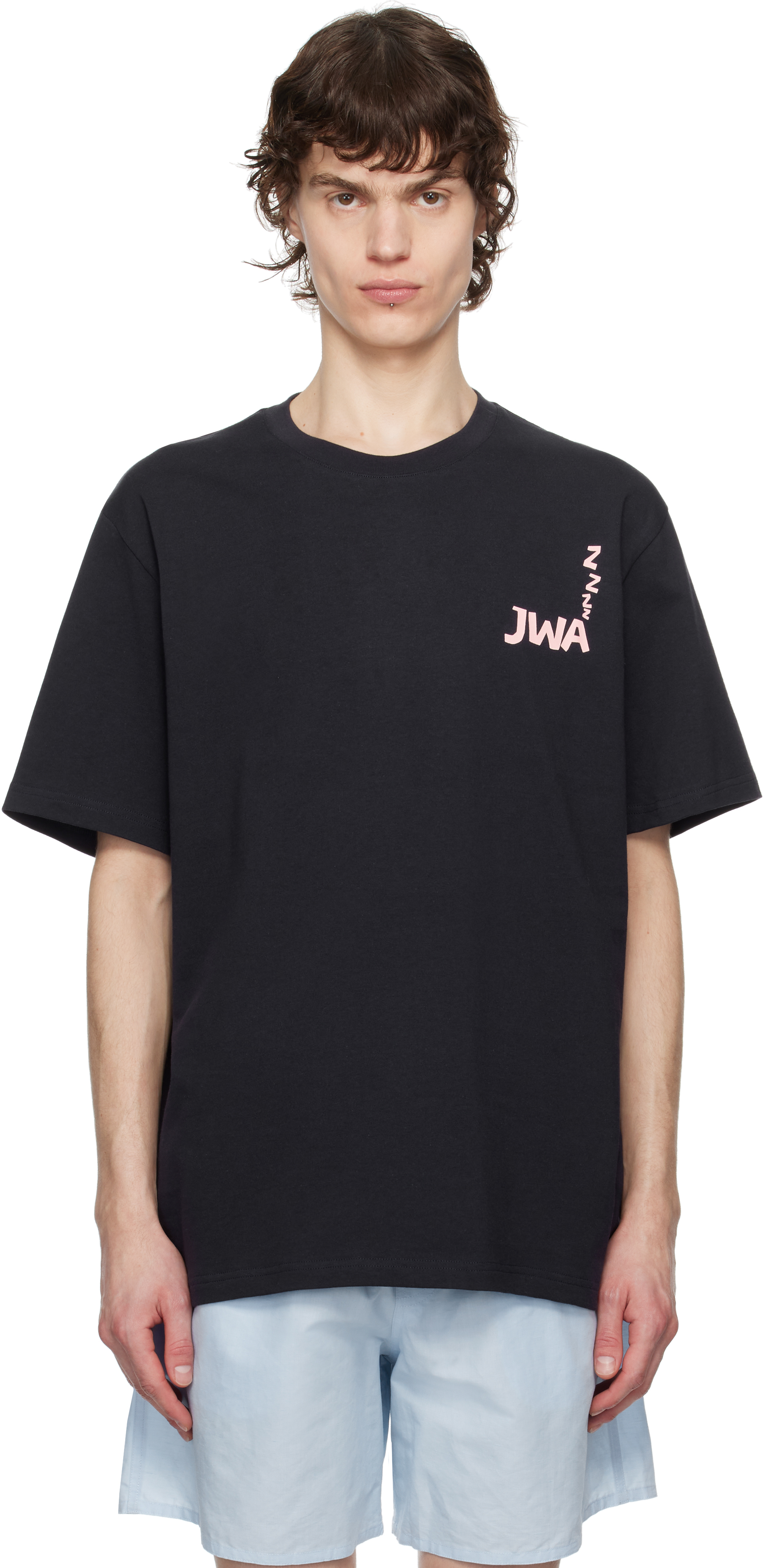 JW Andersonのネイビー JWA バック プリント Tシャツがセール中