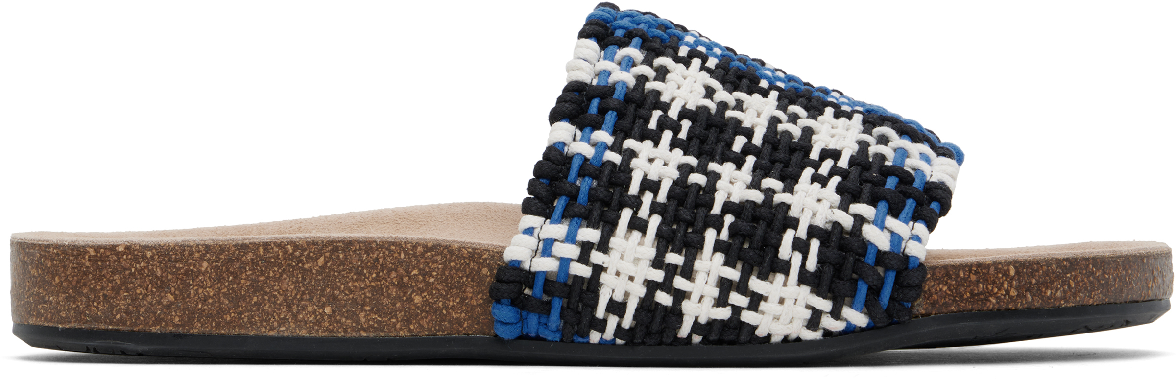 【関税込み】JW Anderson ネイビー＆ホワイト チェック サンダル JW Andersonのネイビー＆ホワイト チェック サンダルがセール中