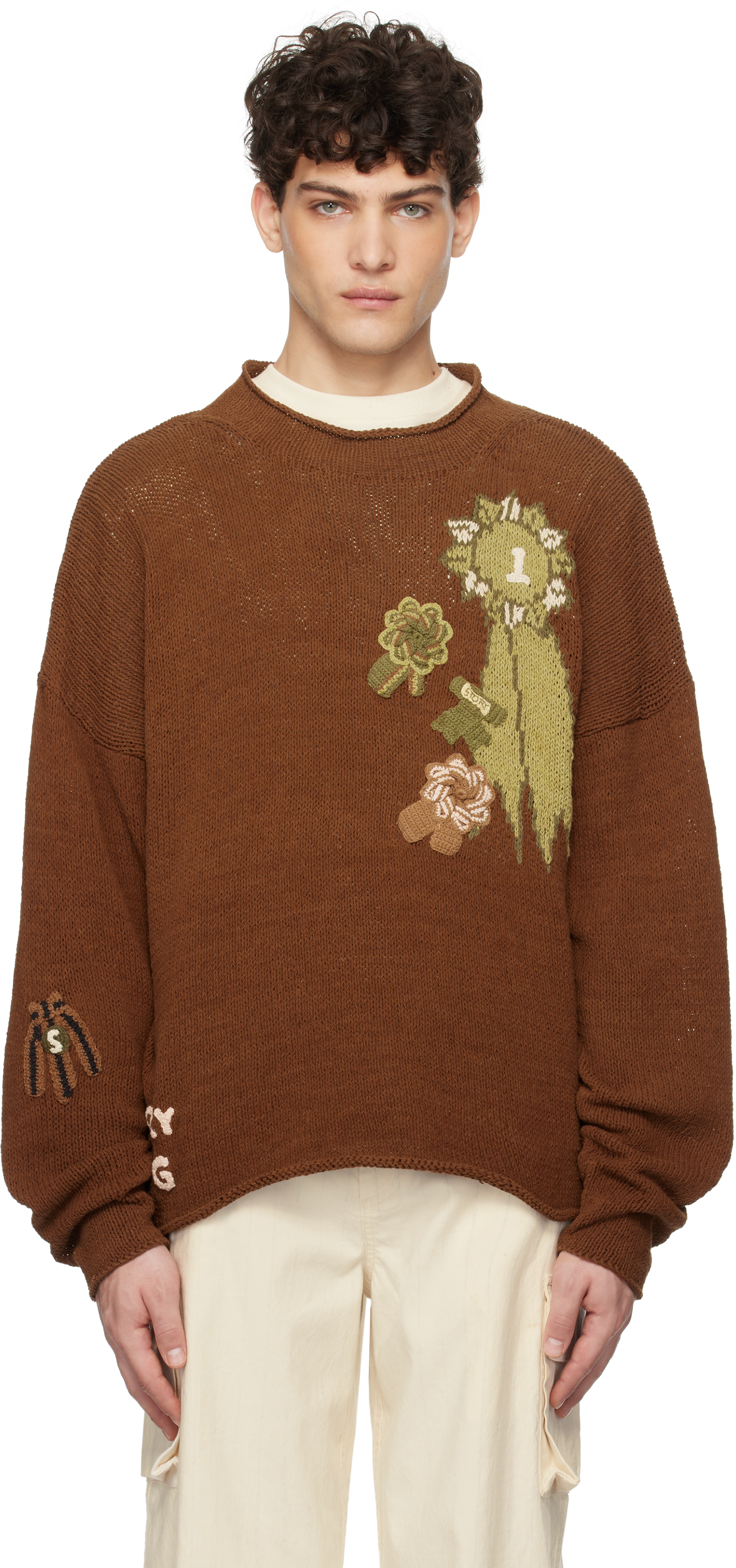 Brown Twinsun Rollneck Sweater