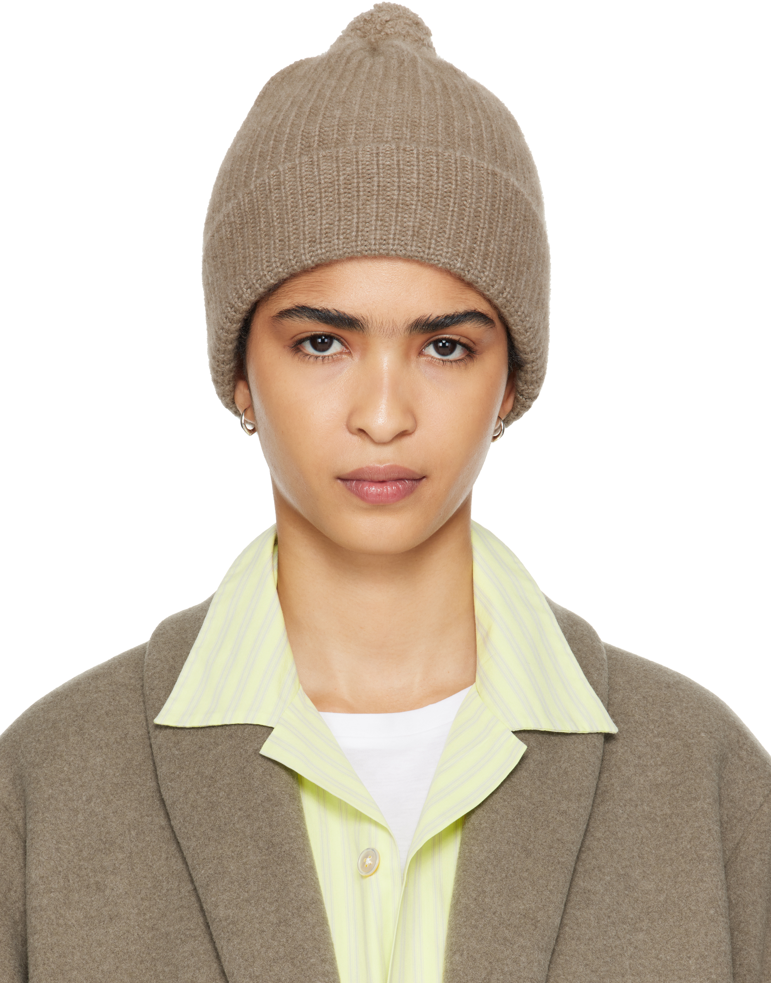 Shop Tekla Ssense Exclusive Brown Auralee Edition Night Knit Beanie In Natural Brown