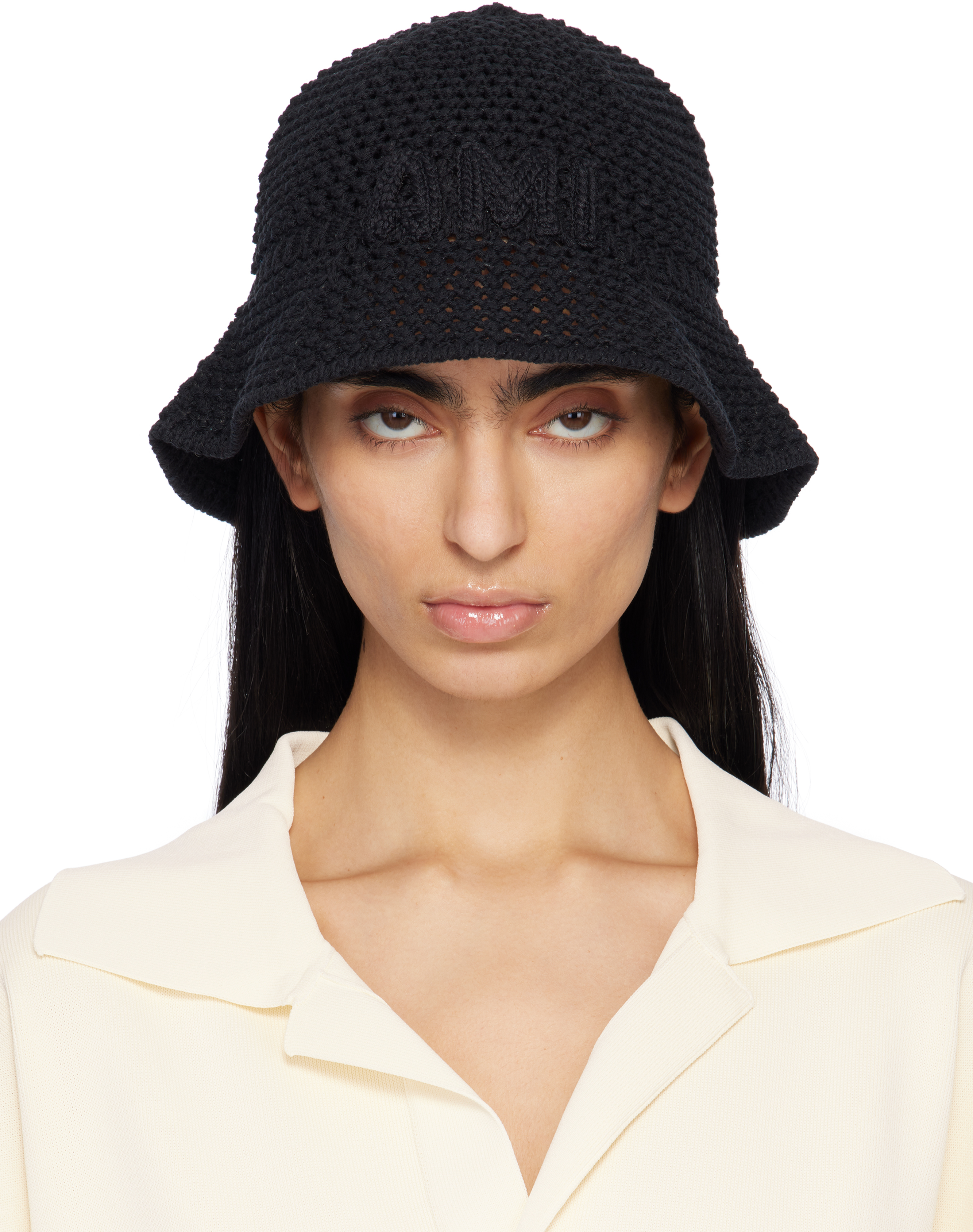Off-White Knit 'AMI' Patch Bucket Hat