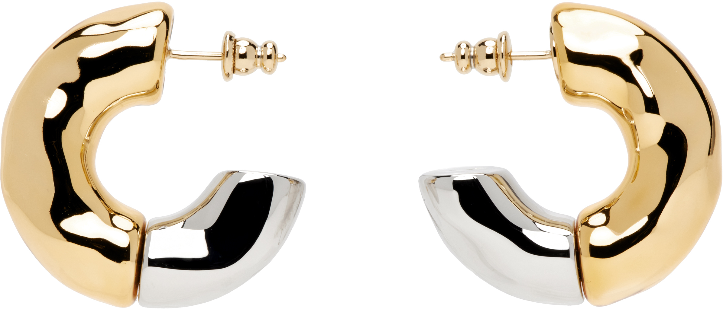 Brass Dune Hoop Earrings