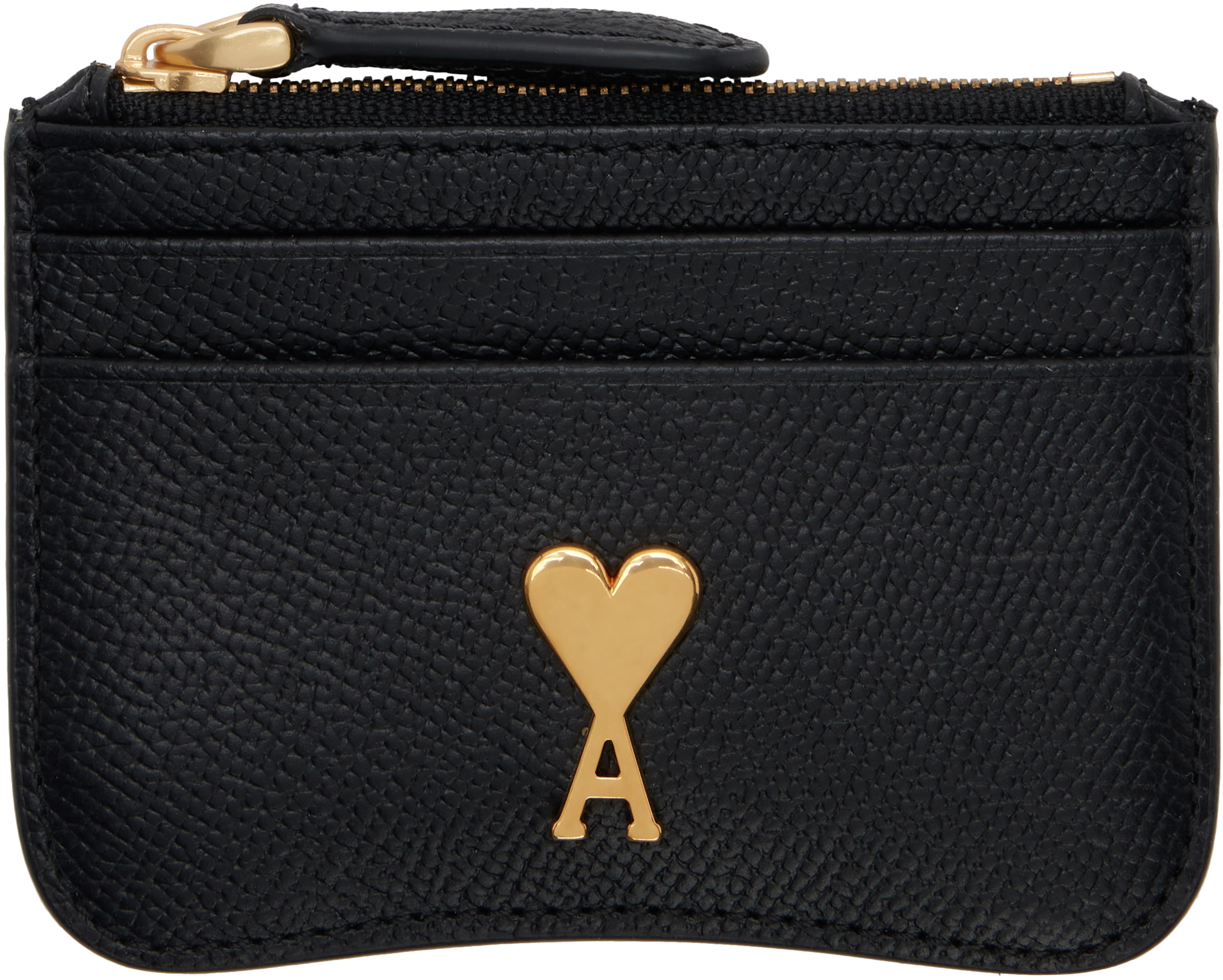 カードケース・名刺入れ AMI PARIS Heart logo card wallet 4FT1859 Black Ami De Coeur Zipped Card Holder | AMI PARIS