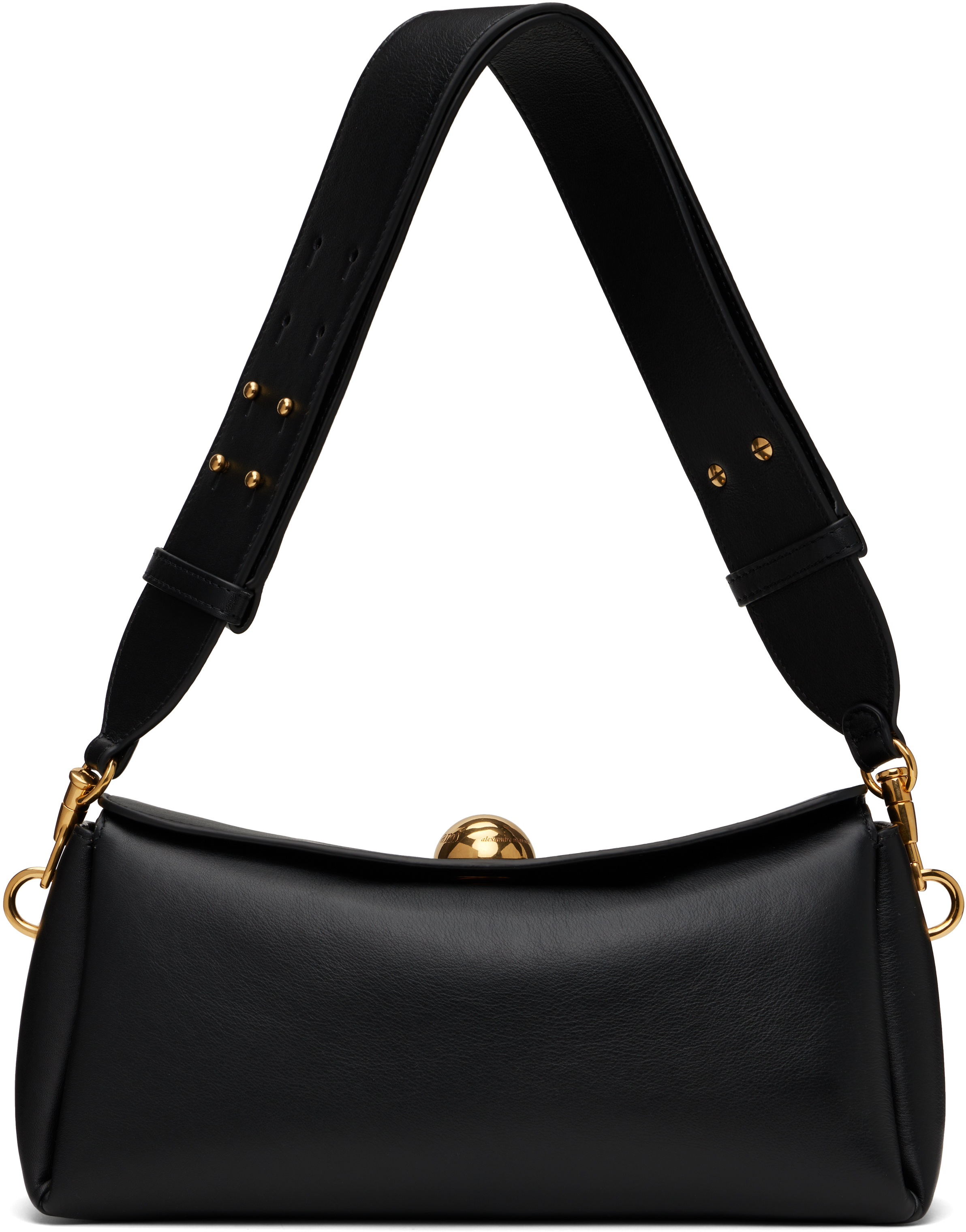 Black Leather Carrousel Bag