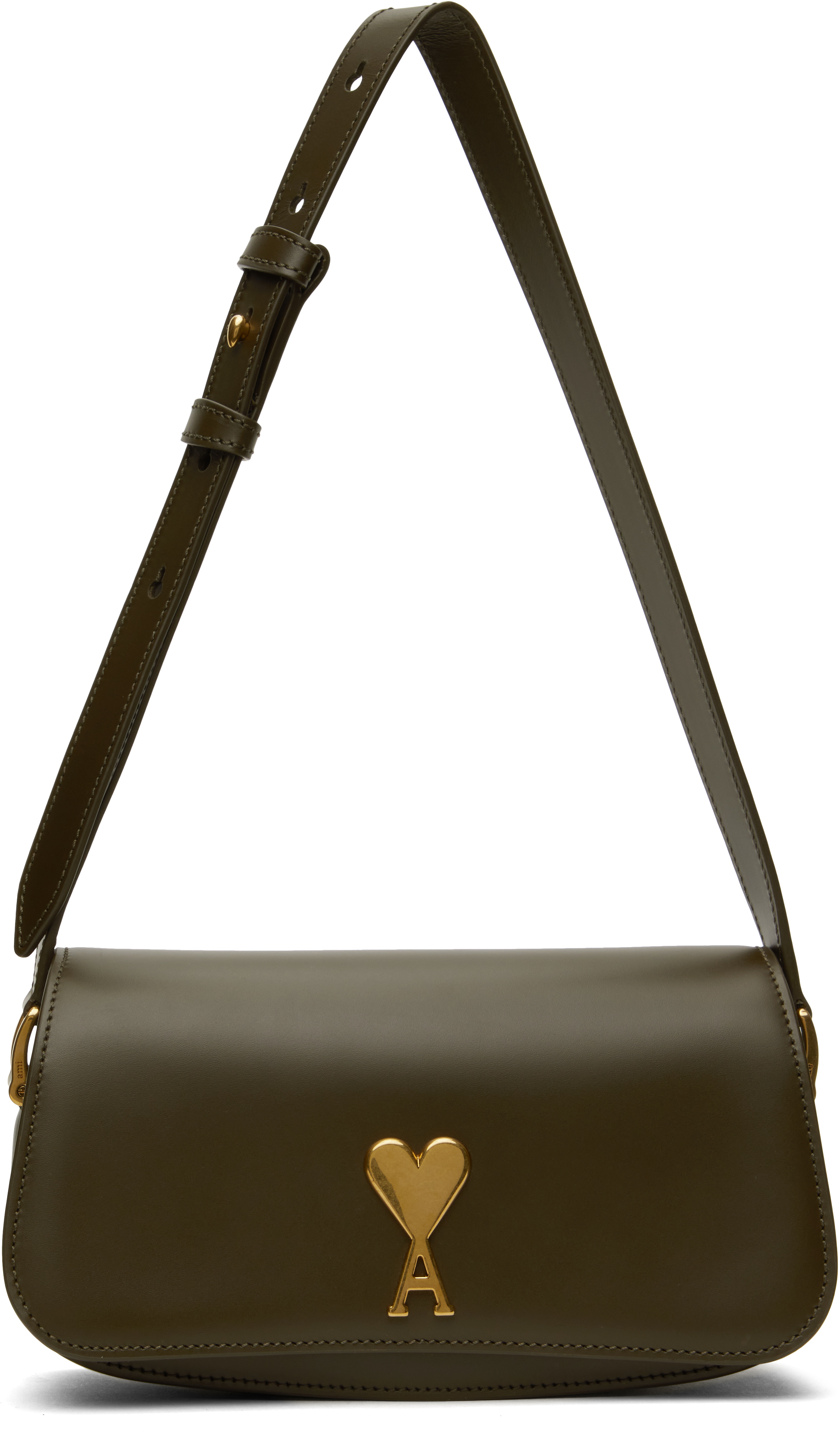 Khaki Leather Paris Paris Shoulder Bag