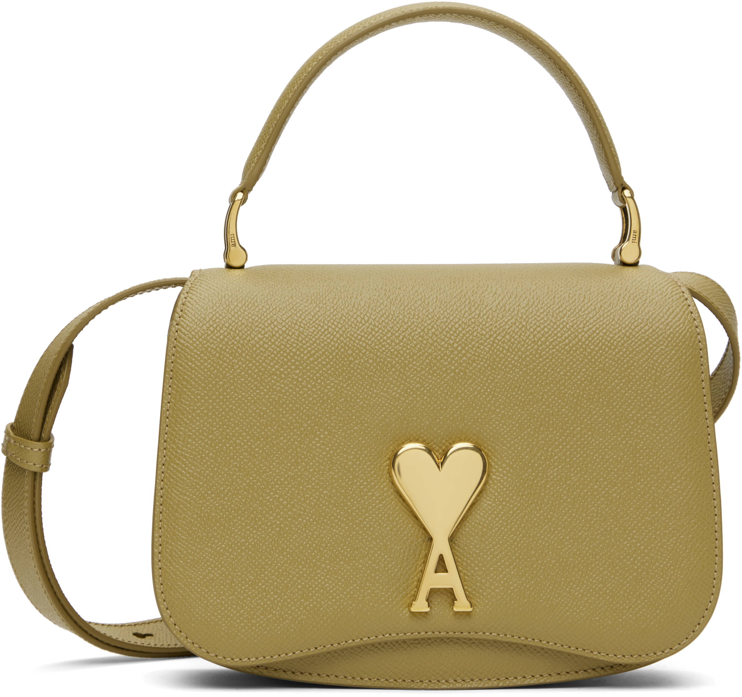 AMI Paris★グリーン Paris Paris Top Handle バッグ Green Paris Paris Top Handle Bag by AMI Paris on Sale