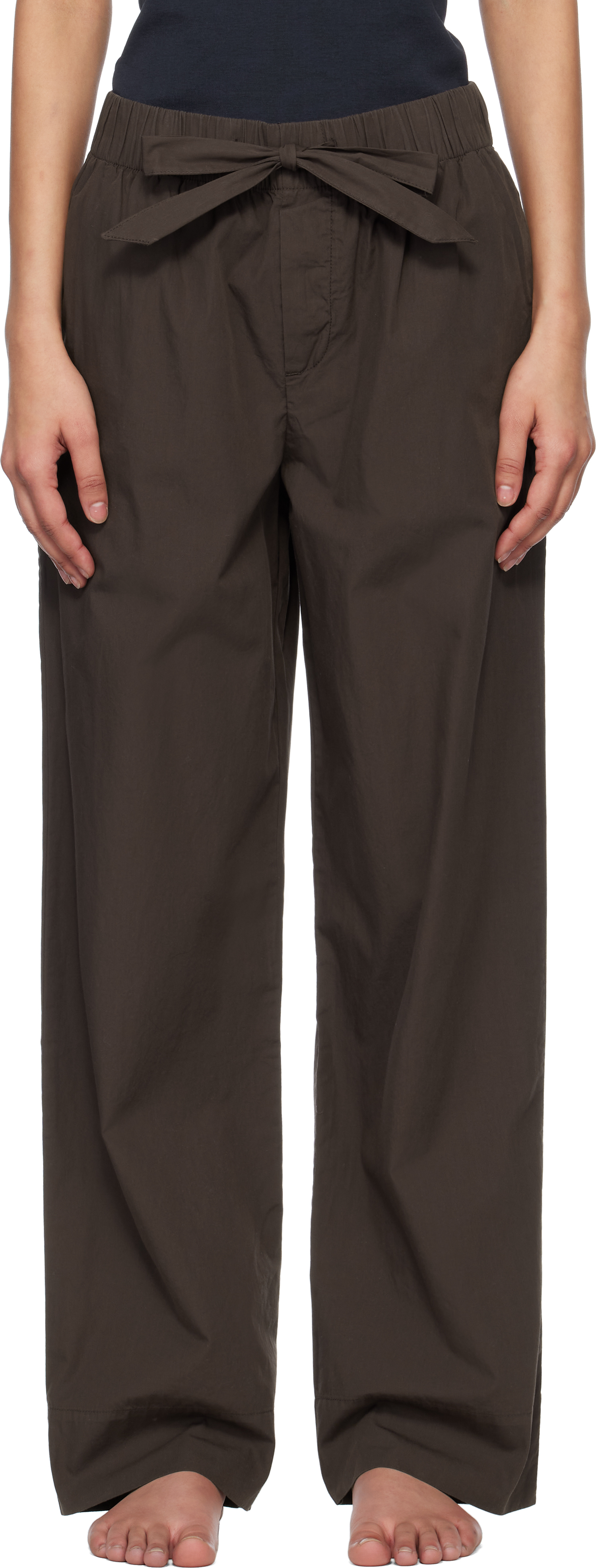 Brown Poplin Pyjama Pants