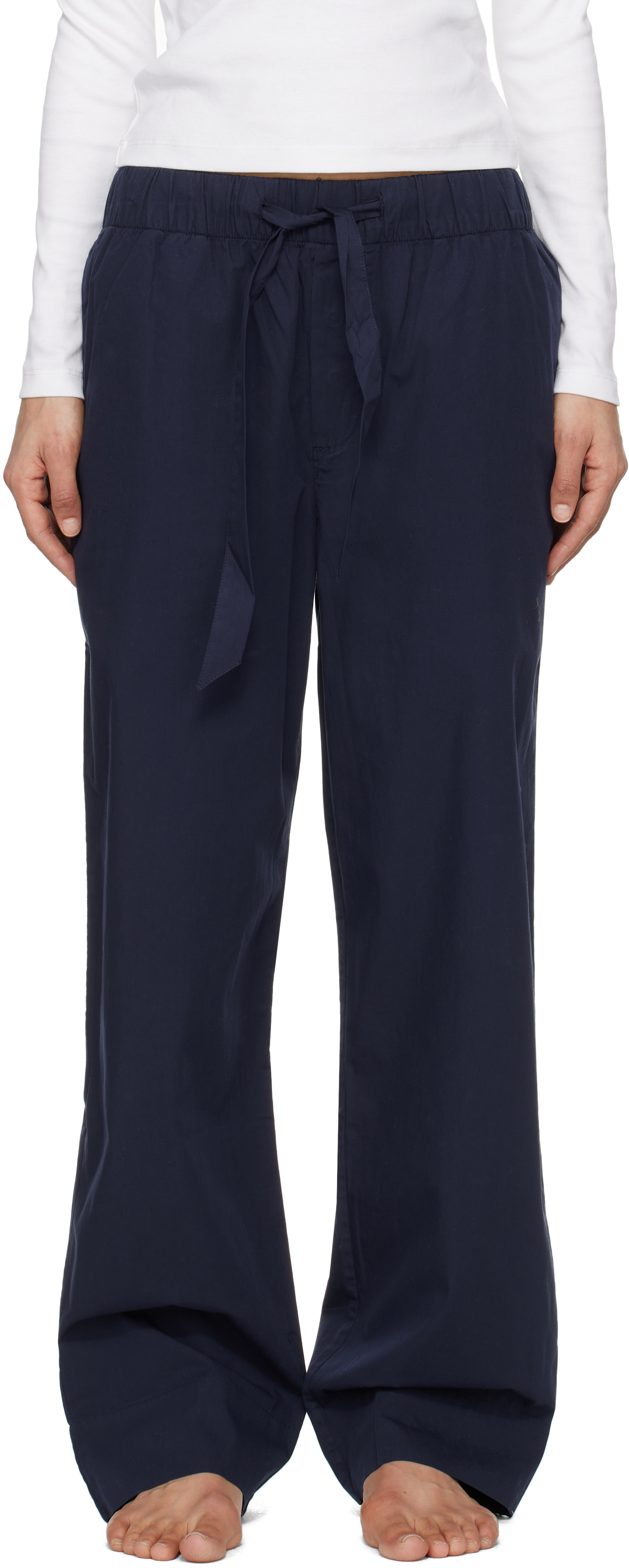 Navy Poplin Pyjama Pants