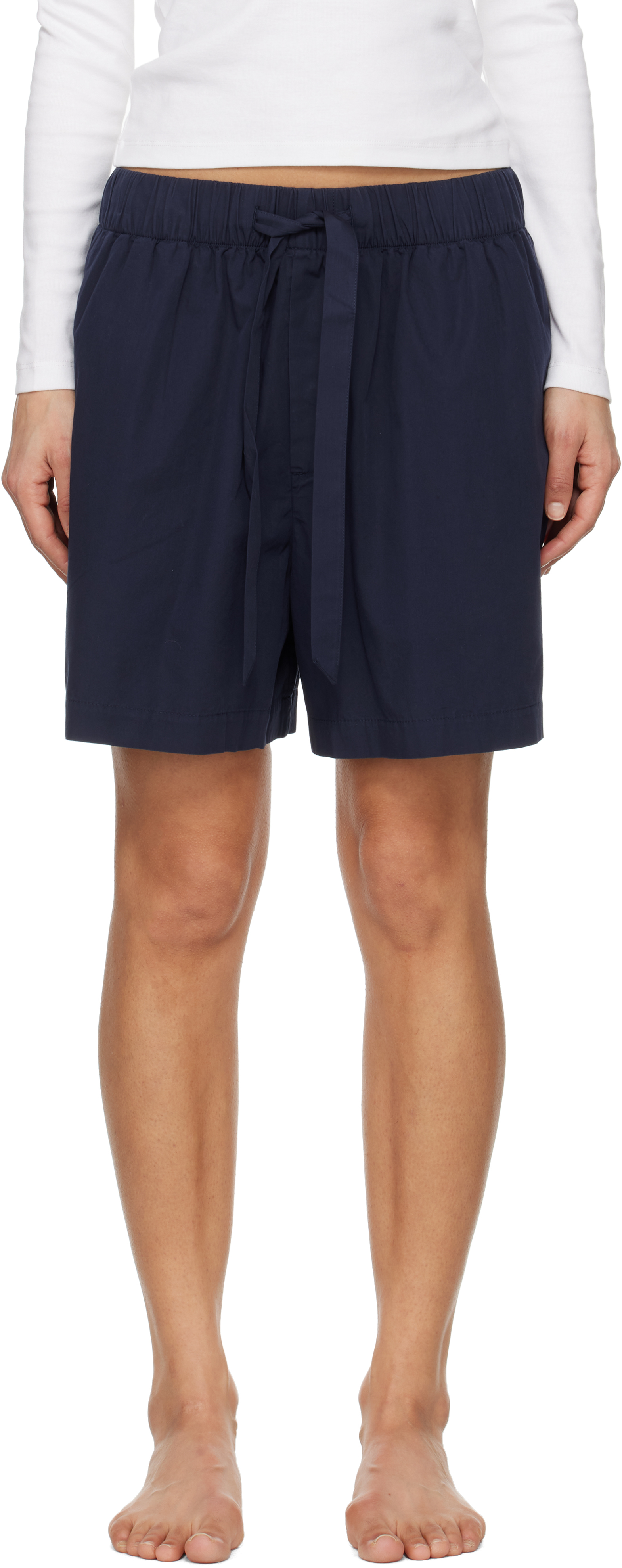 Navy Drawstring Pyjama Shorts