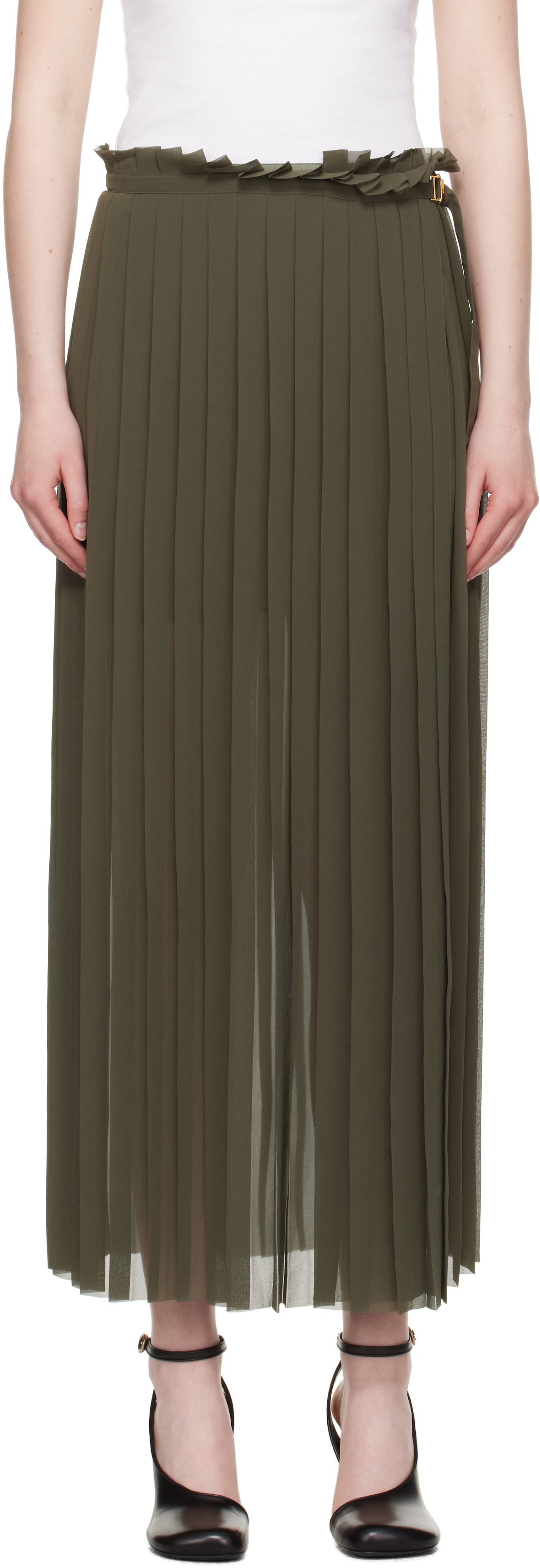 【関税込み】AMI PARIS PLEATED' SKIRT AMI PARIS Pleated Cotton Mini Skirt AMI