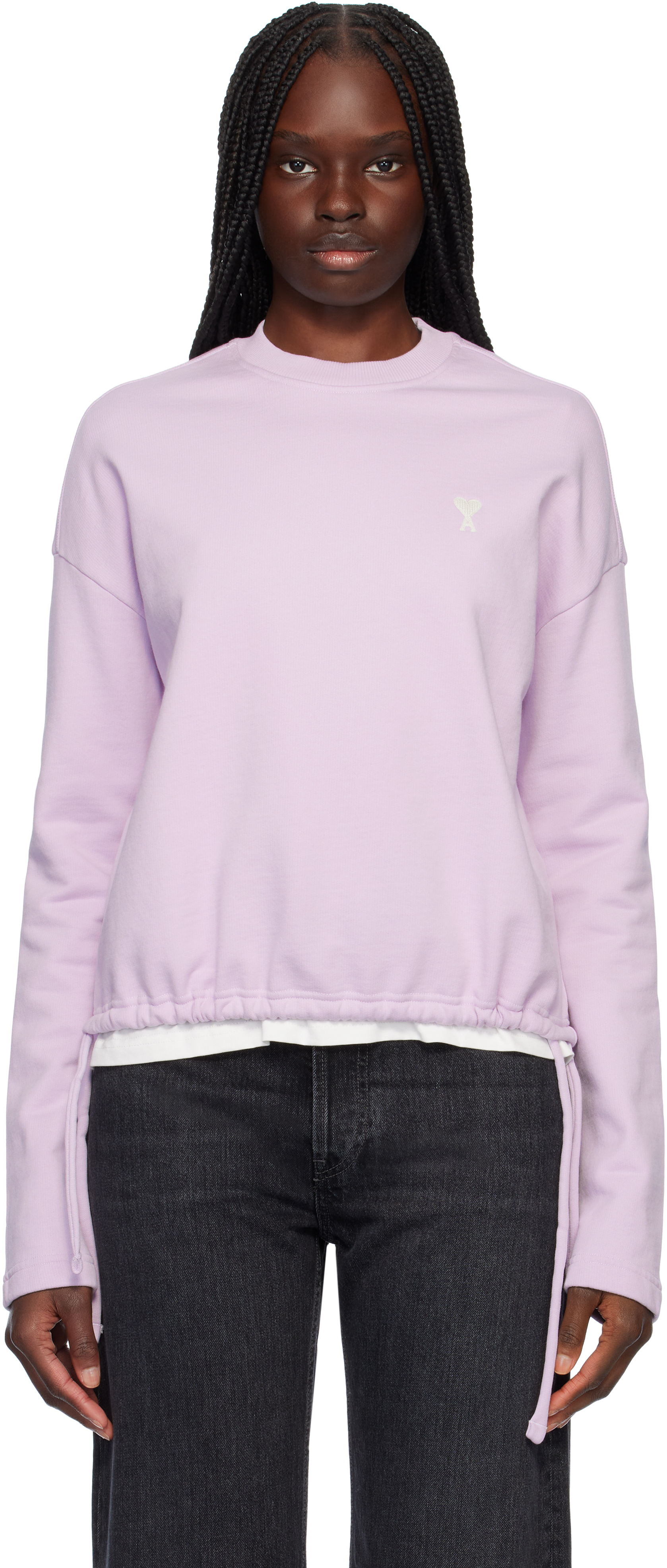 Purple Cotton Ami de Coeur Sweatshirt