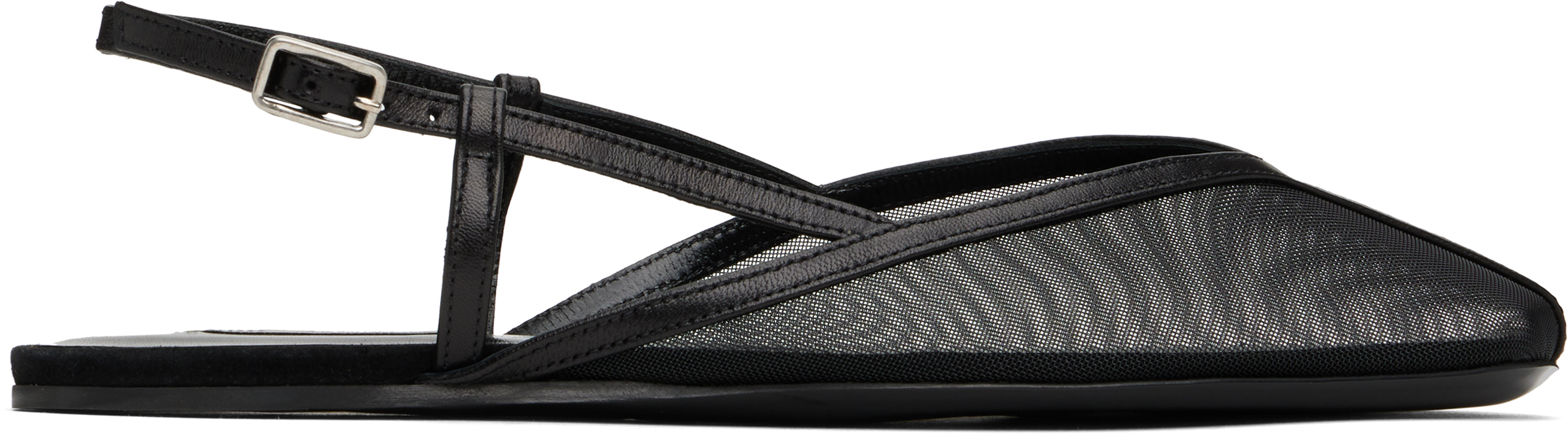 Black Slingback Ballerina Flats