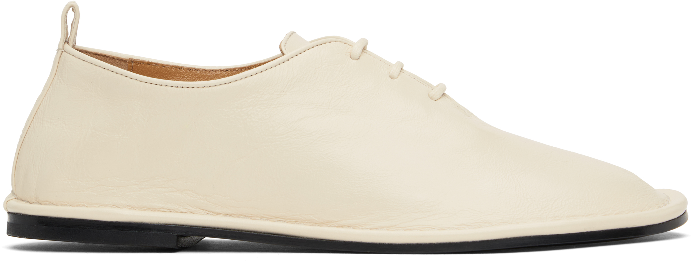 WHITE CREAM Midi One Cut Shoes | AMI PARIS