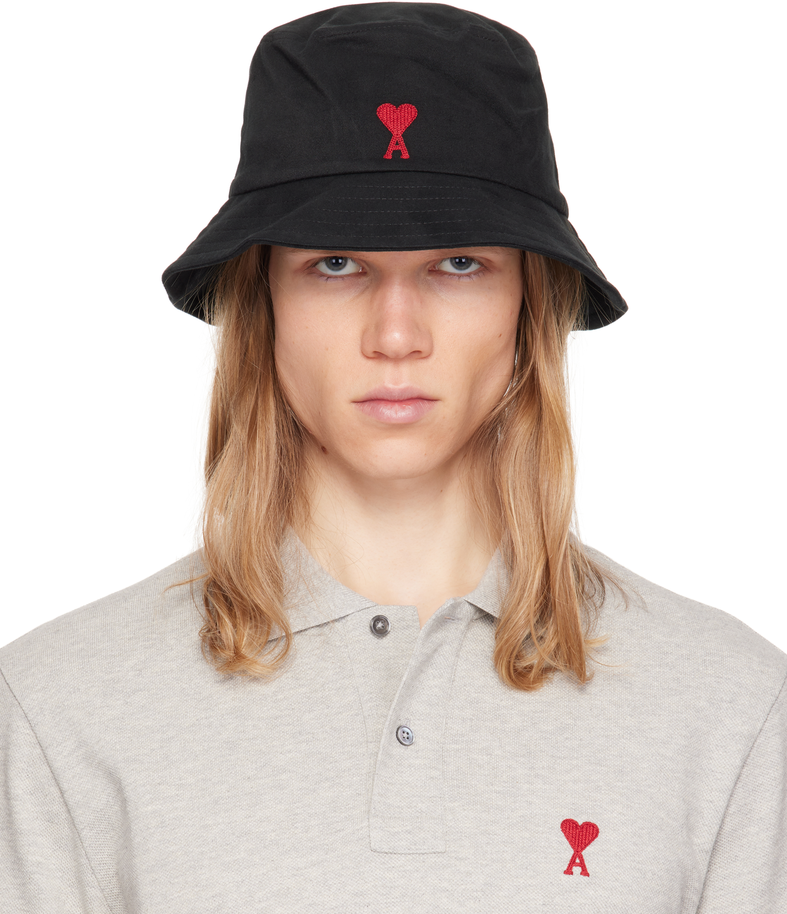 AMI Paris★ブラック Ami de Coeur バケットハット Ami De Coeur リバーシブル バケットハット ブラック | AMI PARIS