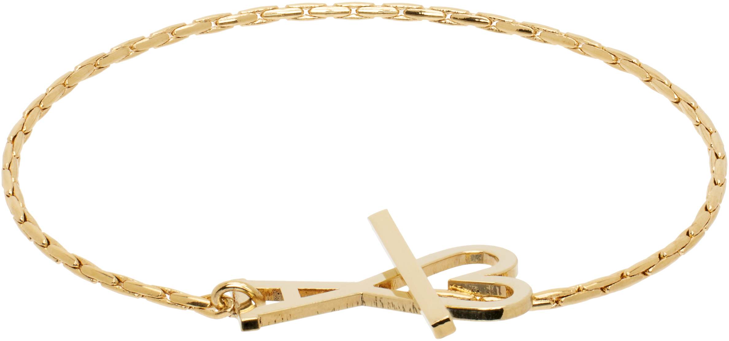 Ami Alexandre Mattiussi Gold Ami De Coeur Bracelet In Gold/902