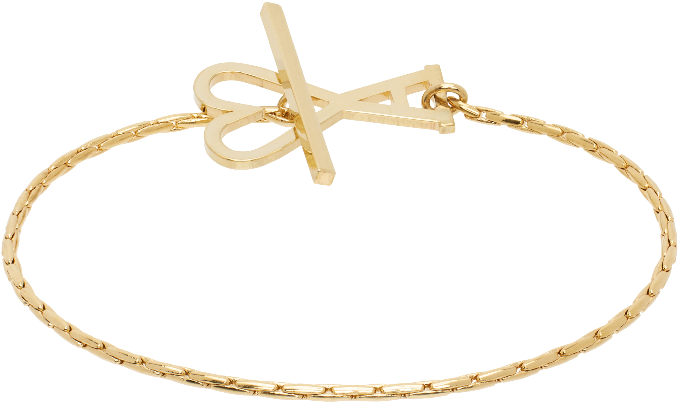 Ami Alexandre Mattiussi Gold Ami De Coeur Bracelet In Gold/902