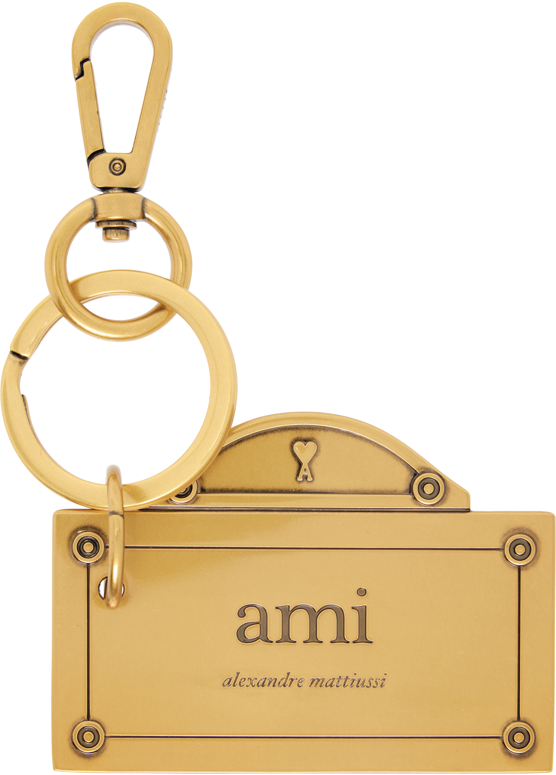 AMI Paris★ゴールド Street Plate キーチェーン AMI Parisのゴールド Street Plate キーチェーンがセール中