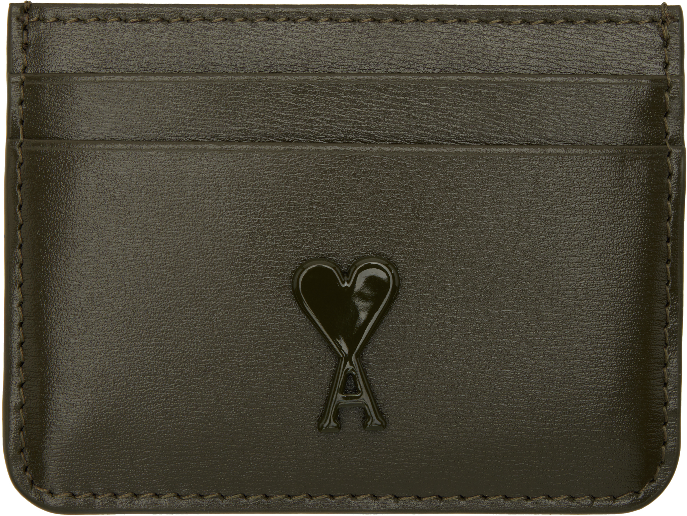 Black Leather Ami de Coeur Card Holder