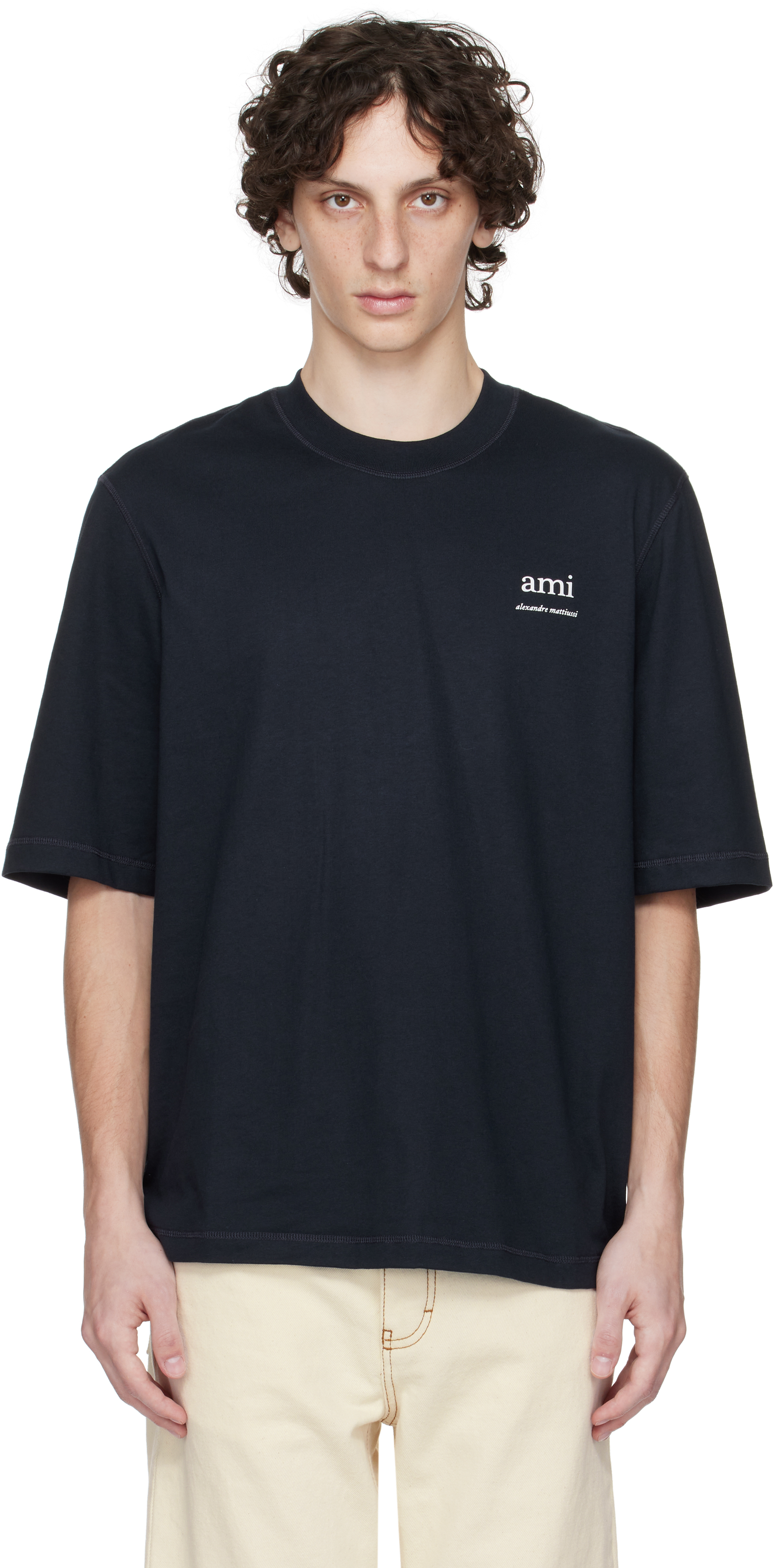 Tシャツ・カットソー T-Shirt Ami Alexandre Mattiussi In Cotton Jersey Ami - ami alexandre mattiussi T-shirt | HBX - Globally
