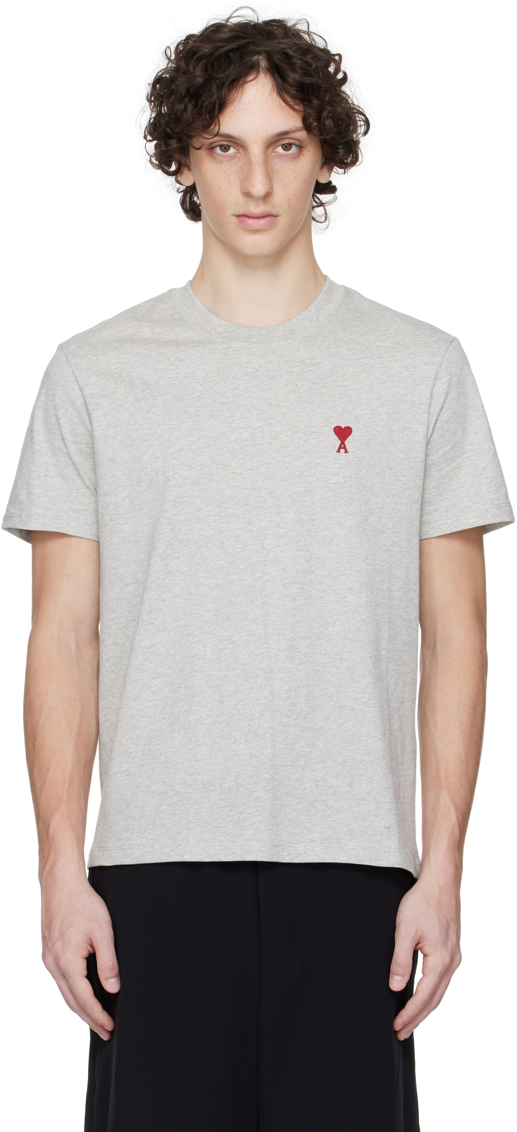AMI PARIS::Tシャツ:XS[RESALE] ami-alexandre-mattiussi-gray-