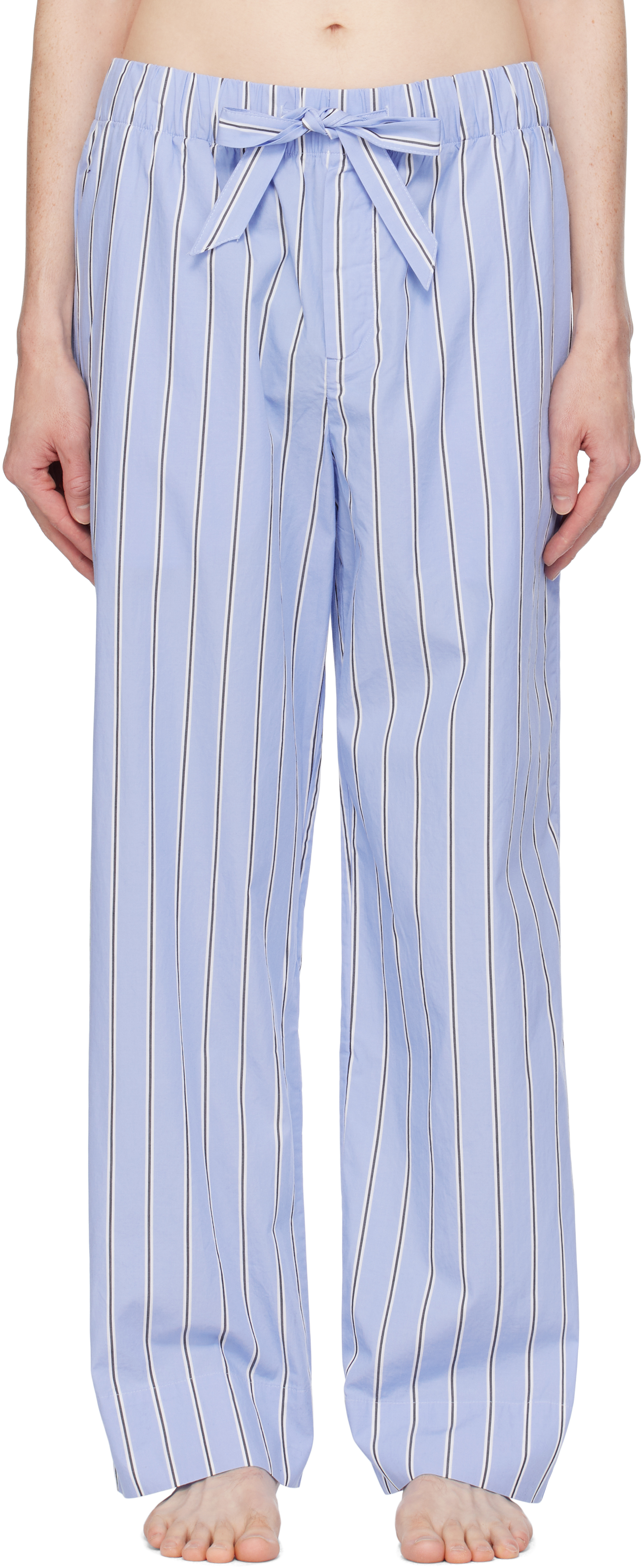 Blue Poplin Pyjama Pants