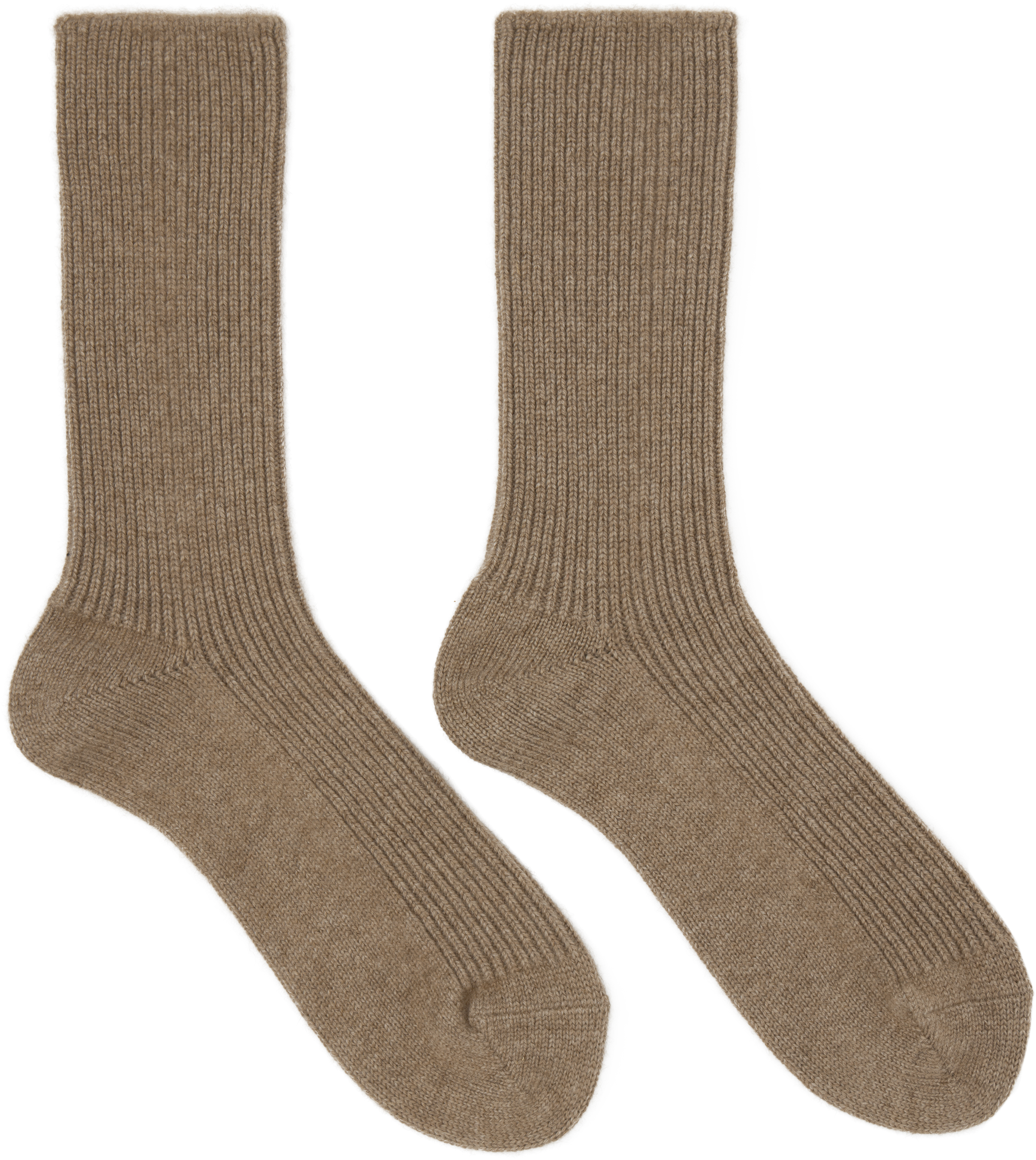 Shop Tekla Ssense Exclusive Brown Auralee Edition Baby Cashmere Night Socks In Natural Brown