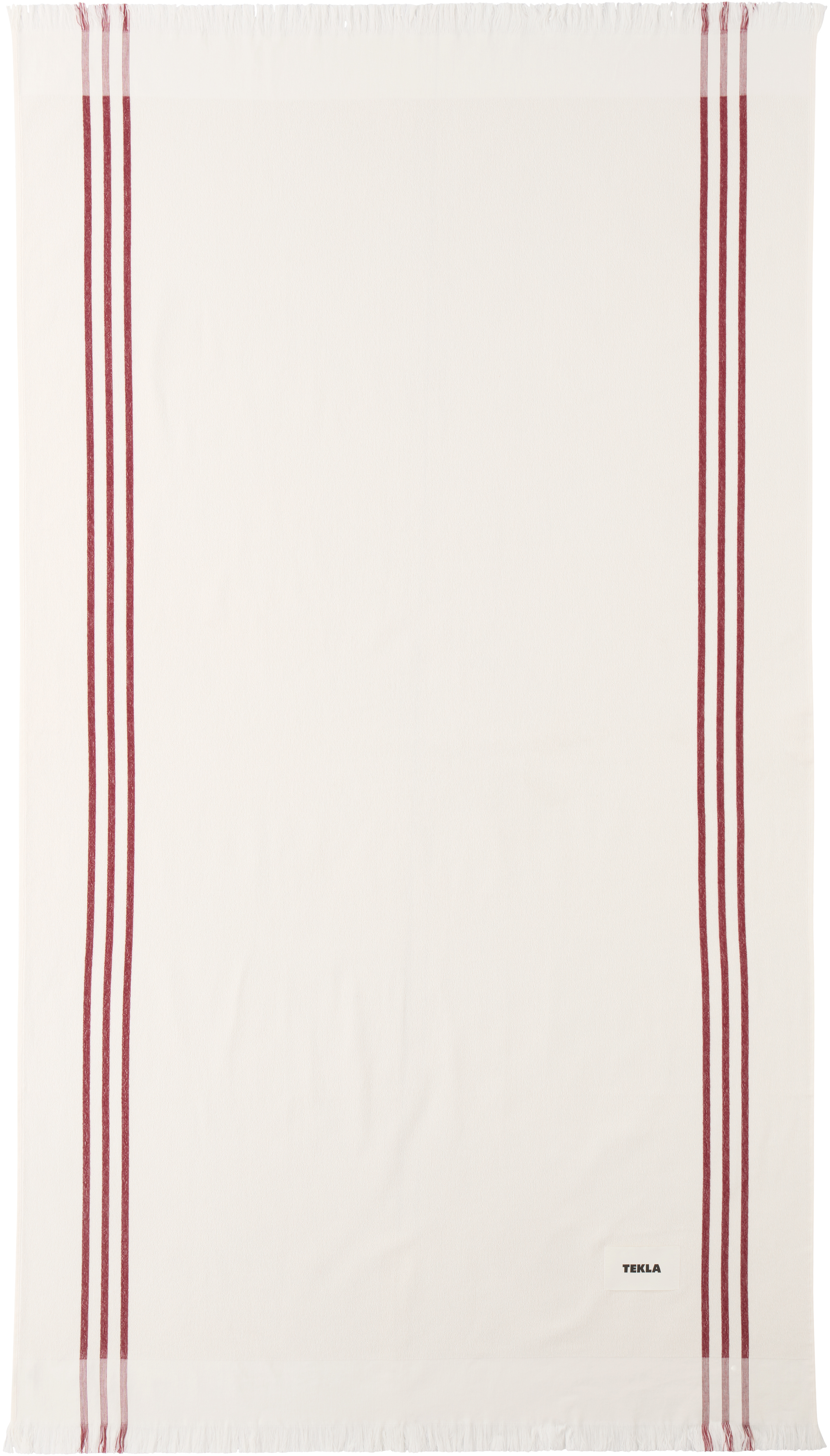 Tekla Off-white Striped Beach Towel In Neutral