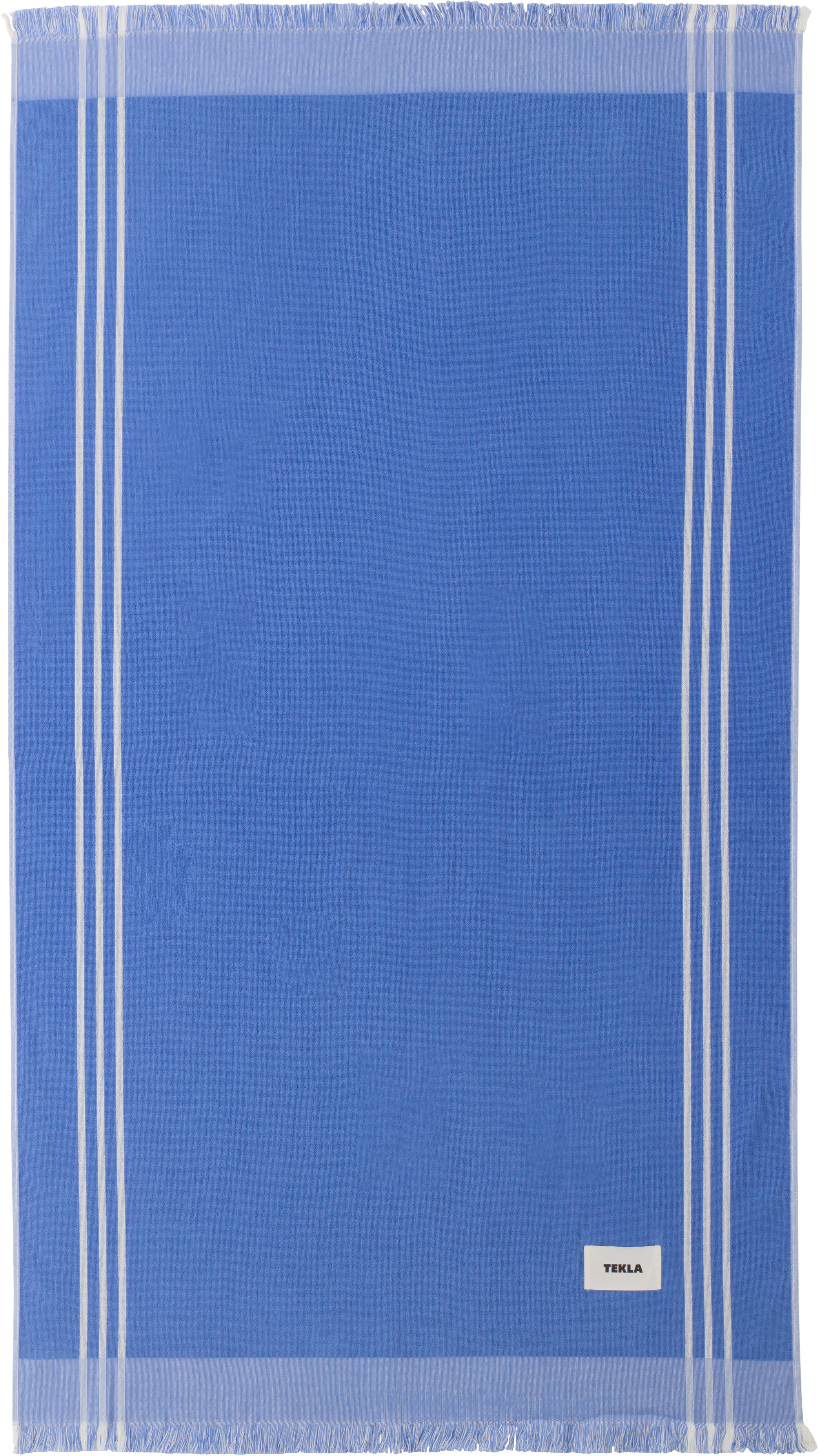 Tekla Blue Striped Beach Towel In Blue