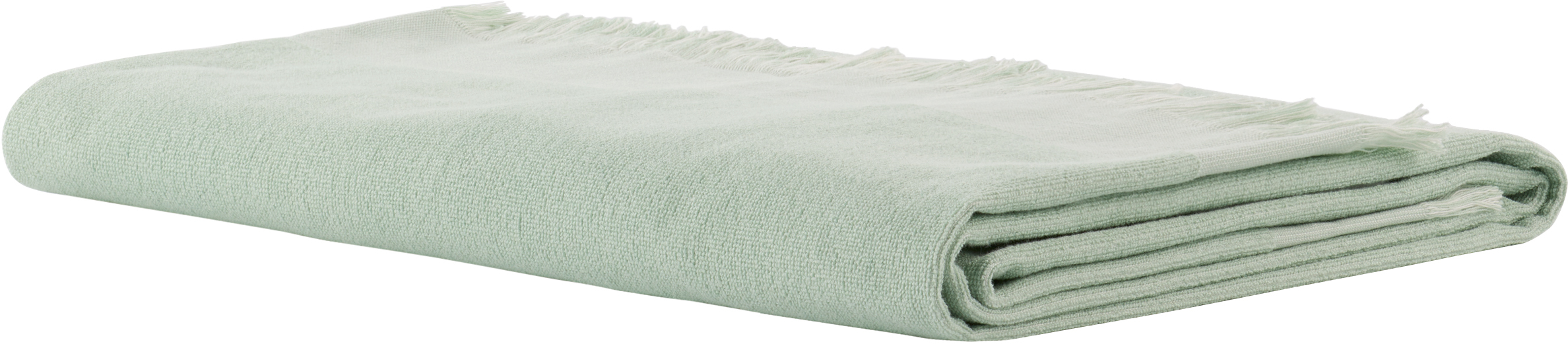 Tekla Green Striped Beach Towel In Green