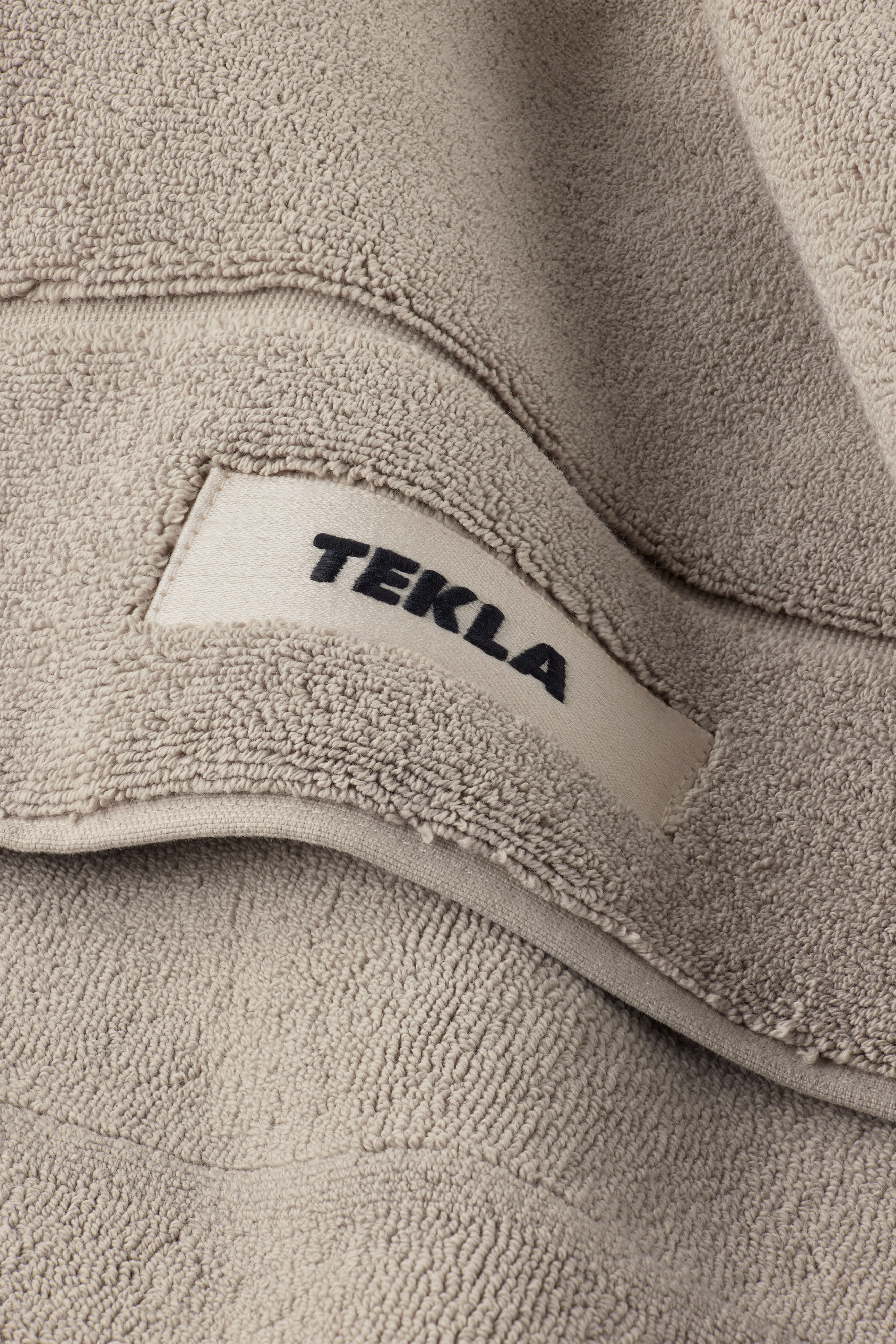 Tekla Ssense Exclusive Gray Terry Large Bath Mat In Stone